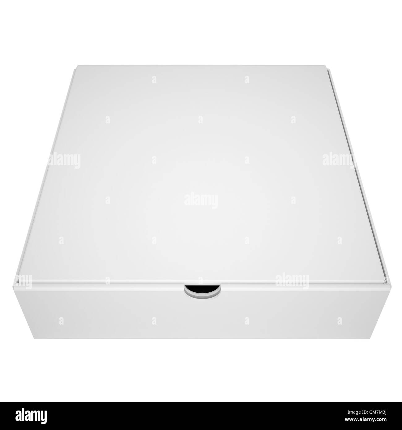 Geschlossene Box unter der pizza Stockfoto