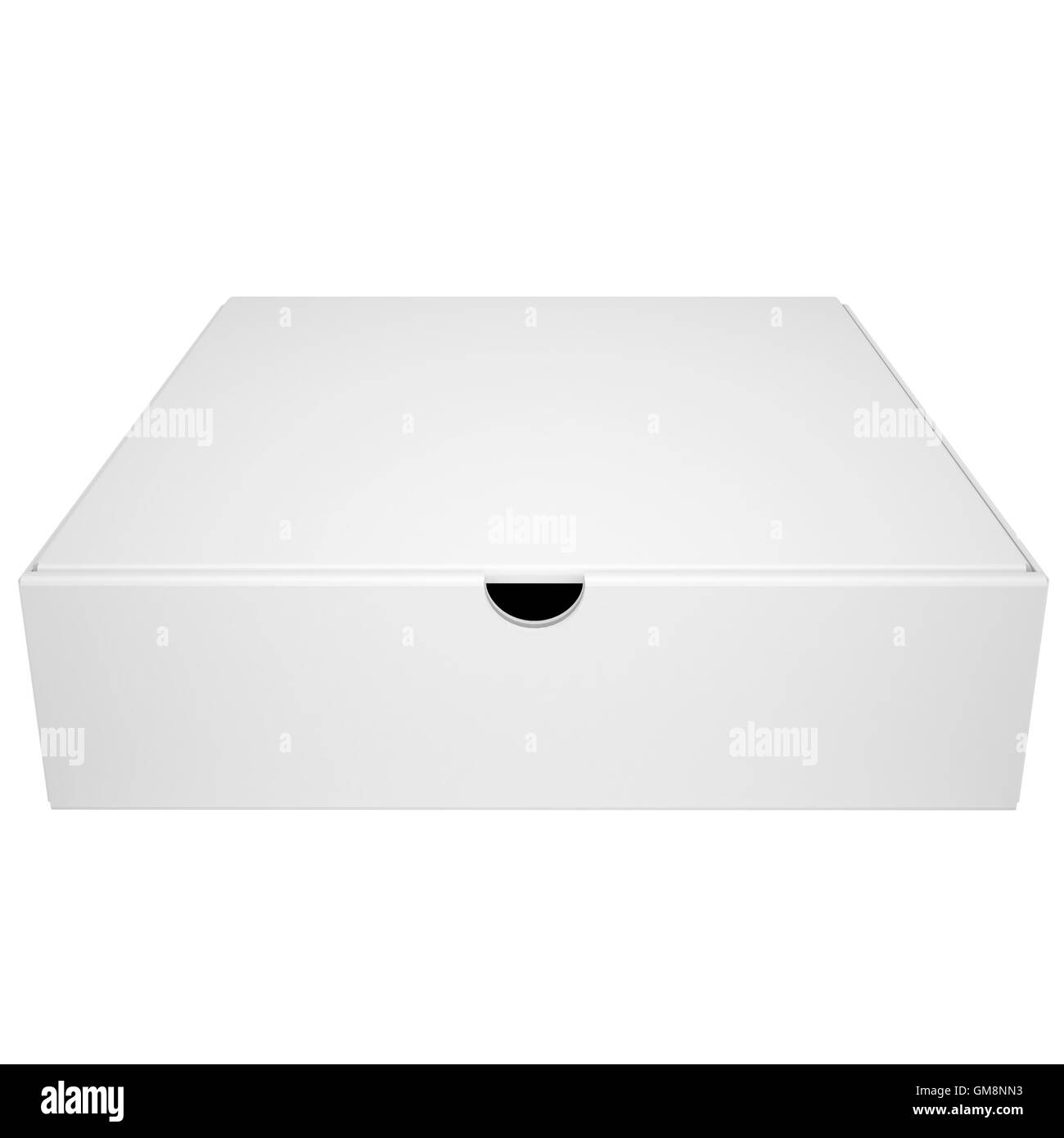 Geschlossene Box unter der pizza Stockfoto