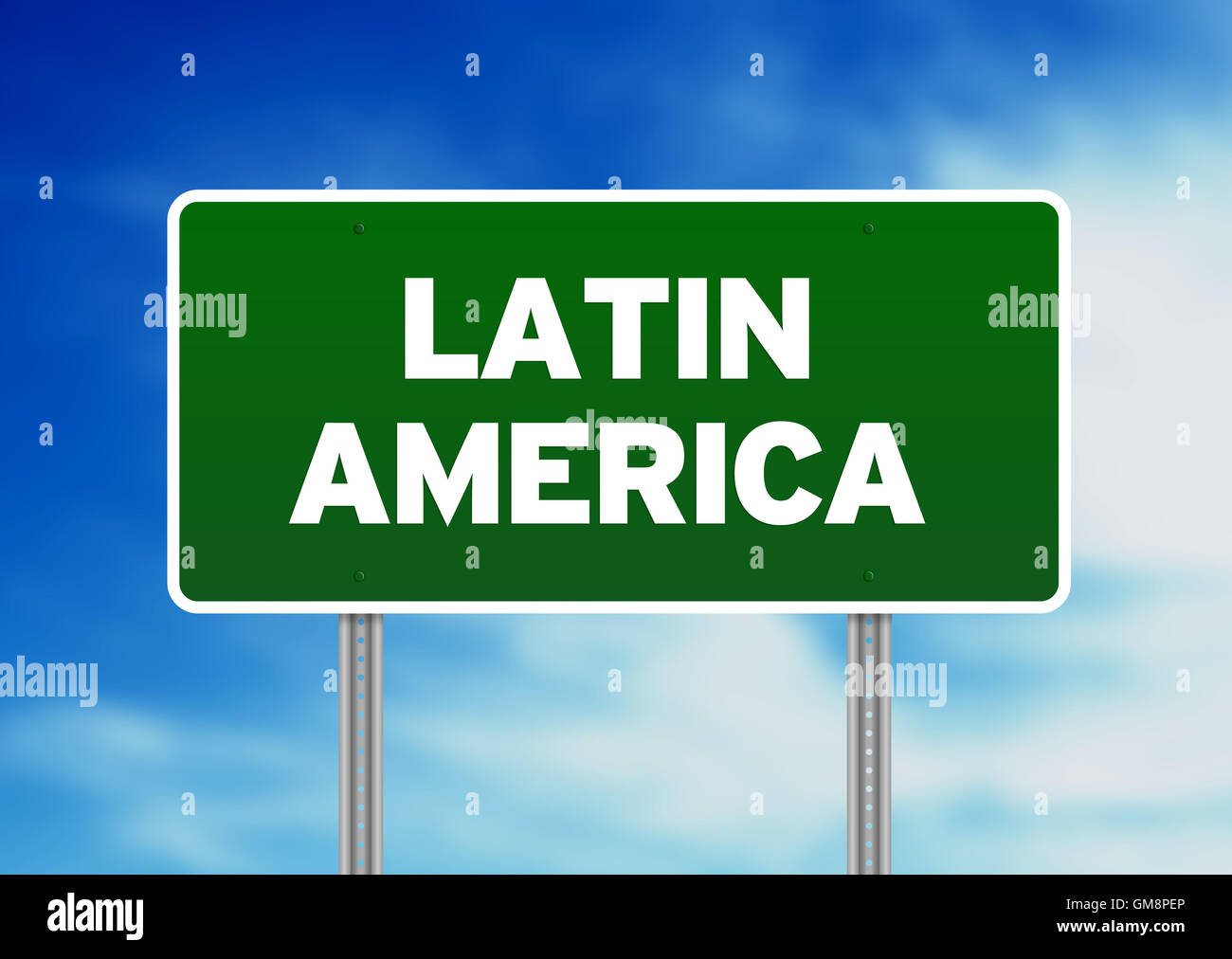 Lateinamerika-Autobahn Zeichen Stockfoto
