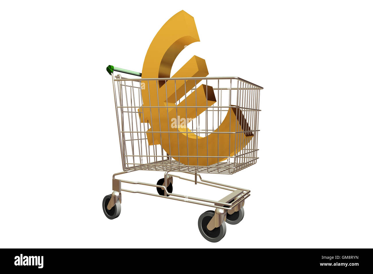 Shopping Trolley Euro Illustration Stockfoto