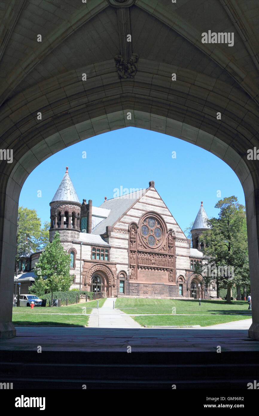 Ansicht von Alexander Hall von Blair Hall Atrium, Princeton University, Princeton, New Jersey, USA Stockfoto