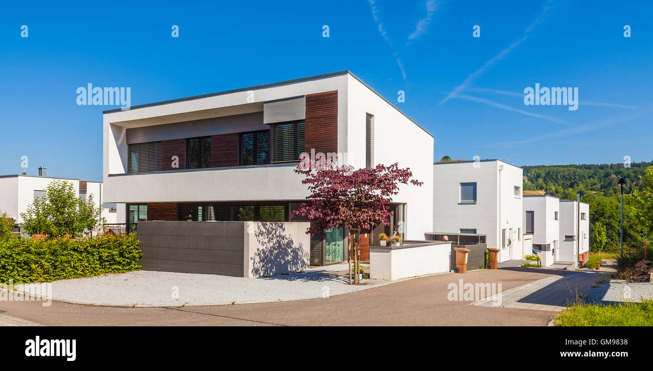 Deutschland, EsslingenZell, Neubaugebiet mit Passivhäusern