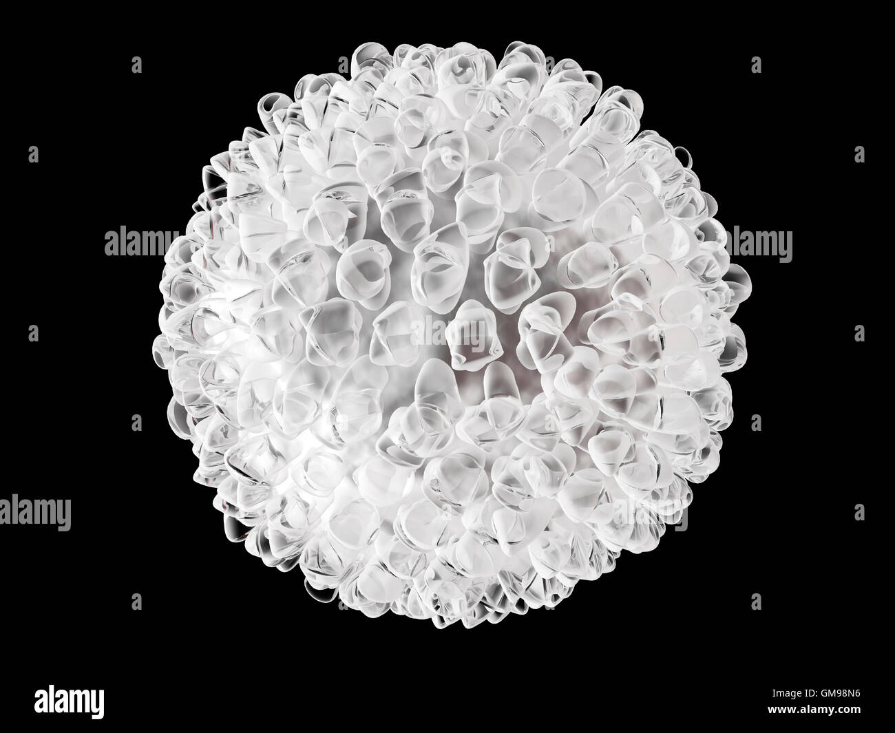 Leukozyten-Zelle vor hinteren Hintergrund, 3D Rendering Stockfoto