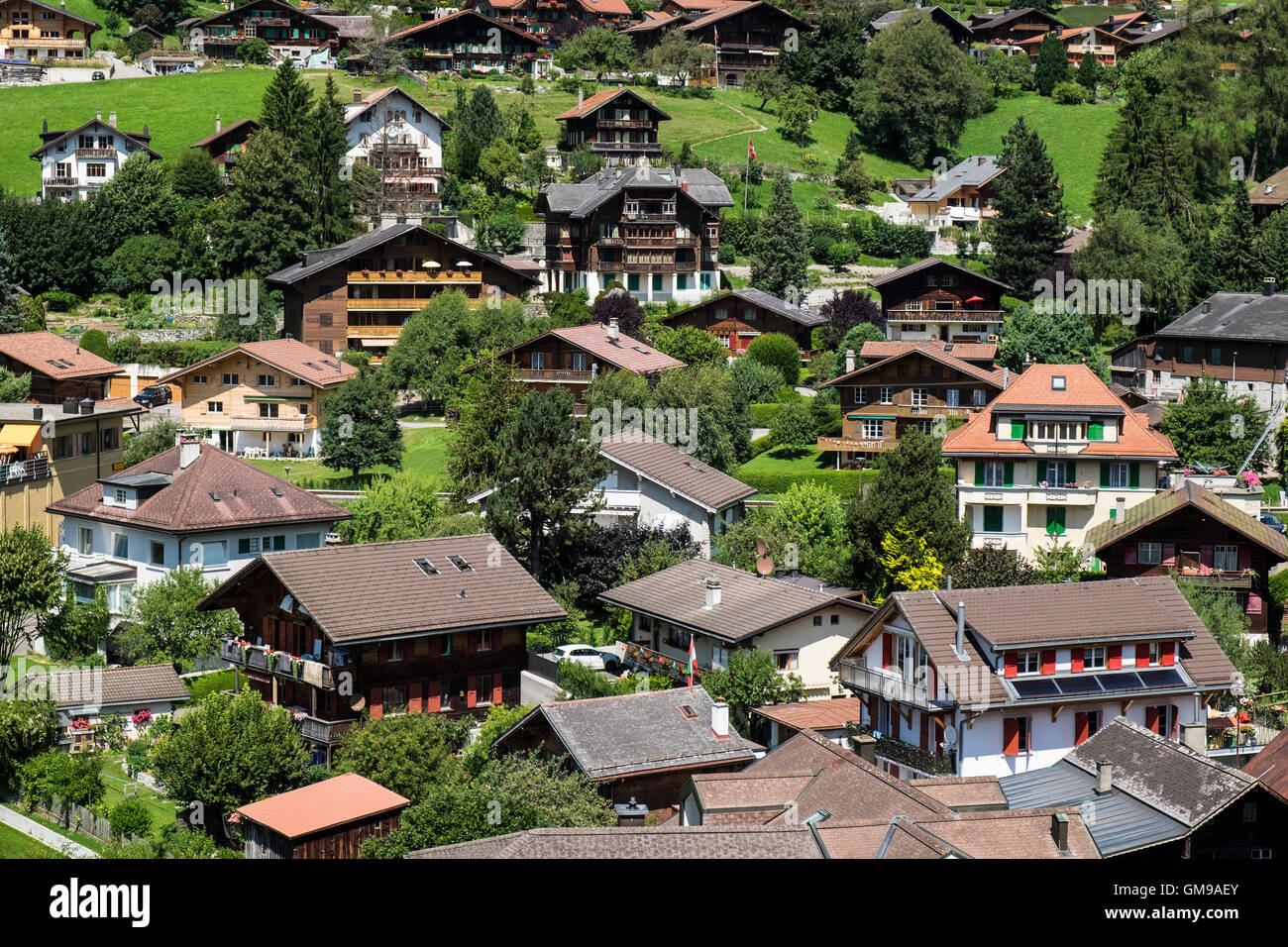 Schweiz, Kanton Waadt, Chateau d ' Oex, Landschaft Stockfoto