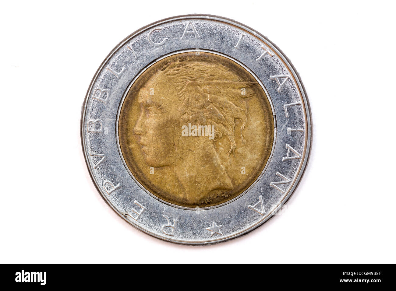 Italienische Münze Stockfoto