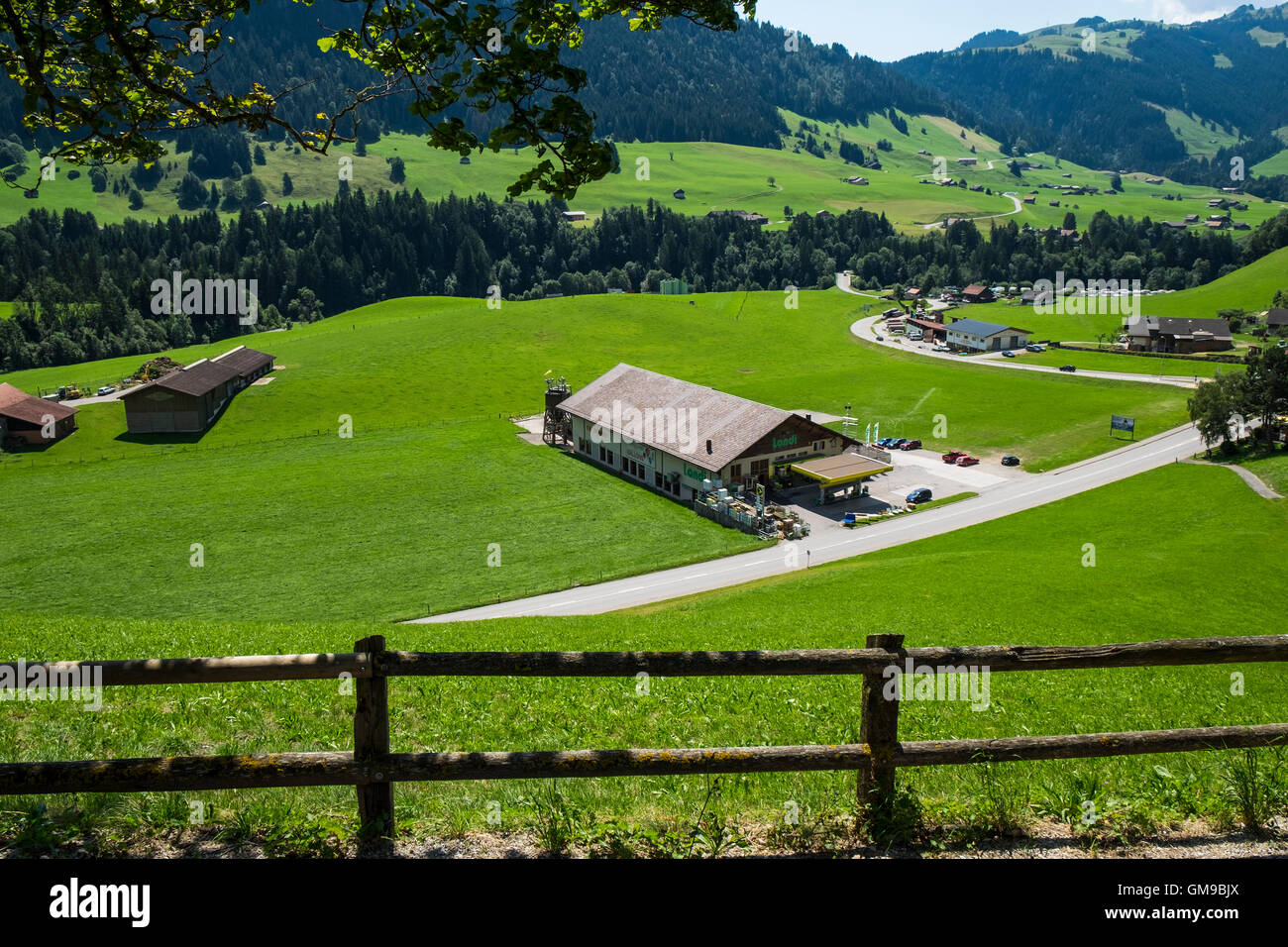 Schweiz, Kanton Waadt, Chateau d ' Oex, Landschaft Stockfoto