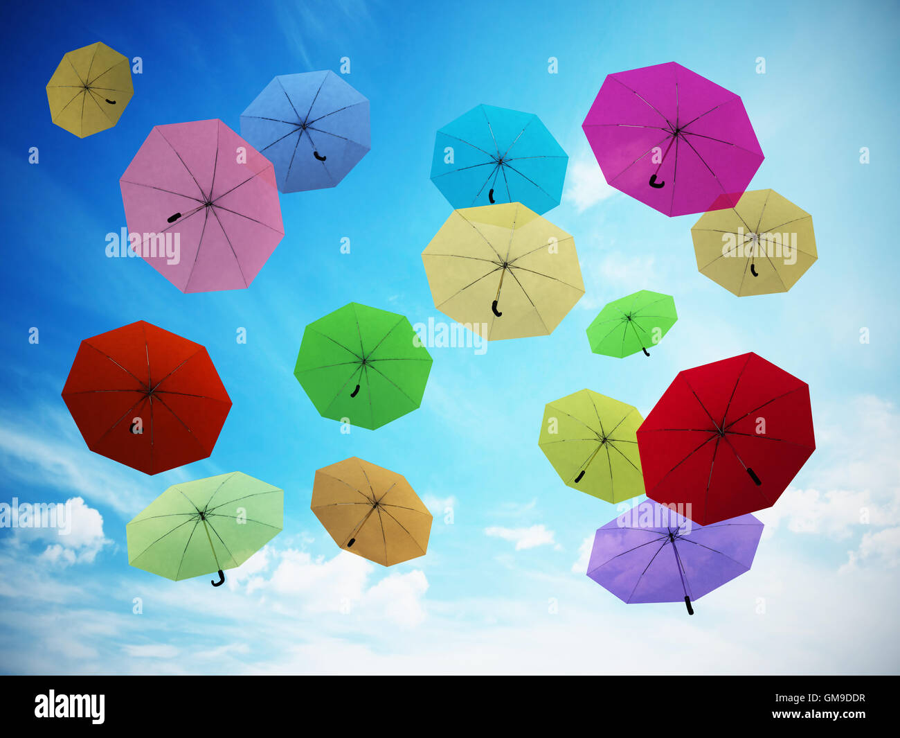 Farbige Regenschirme Stockfotos & Farbige Regenschirme Bilder - Alamy