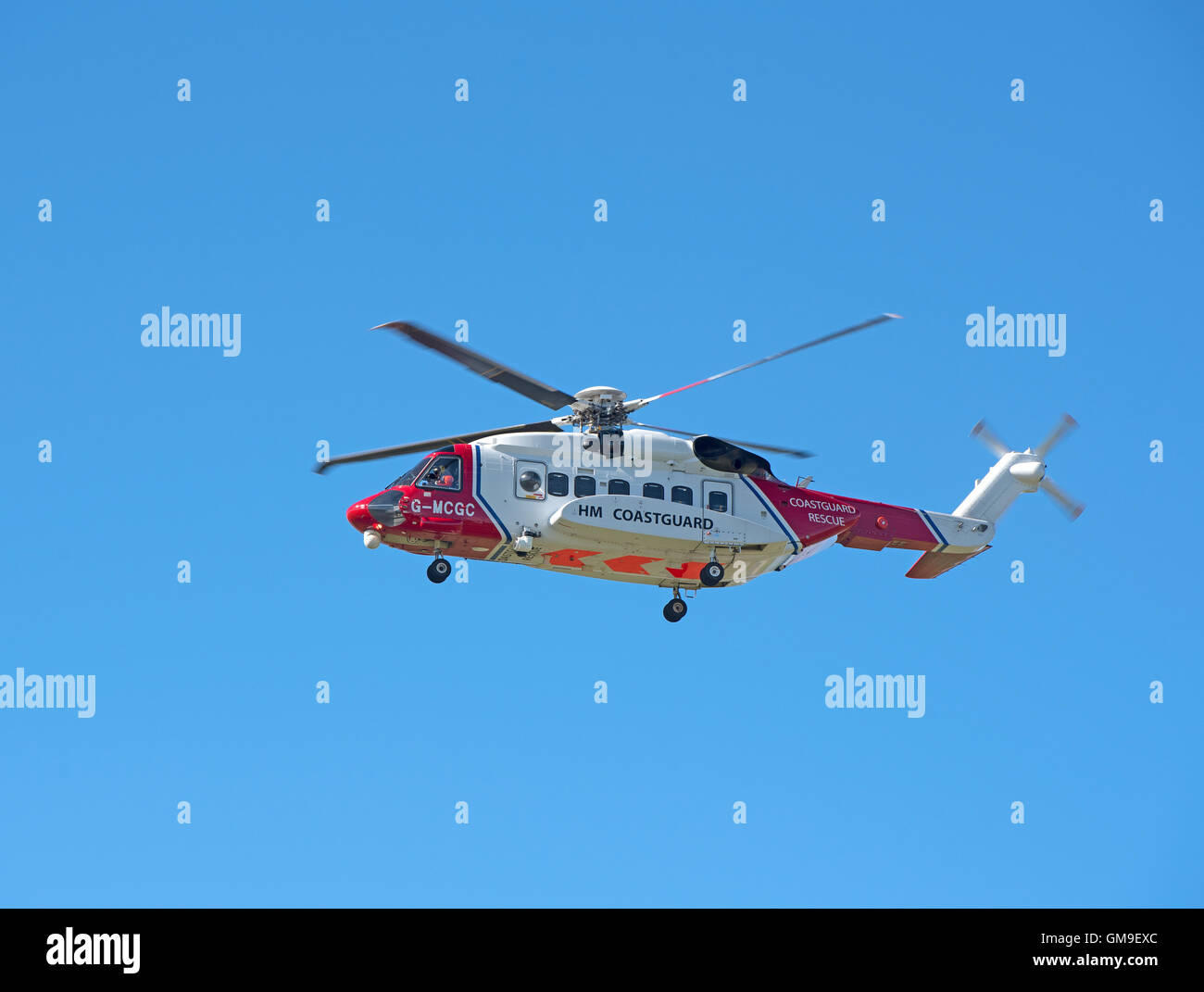 Sikorsky S-92A Küstenwache SAR Hubschrauber (G-MCGG) Sitz in Inverness. SCO 11.188. Stockfoto