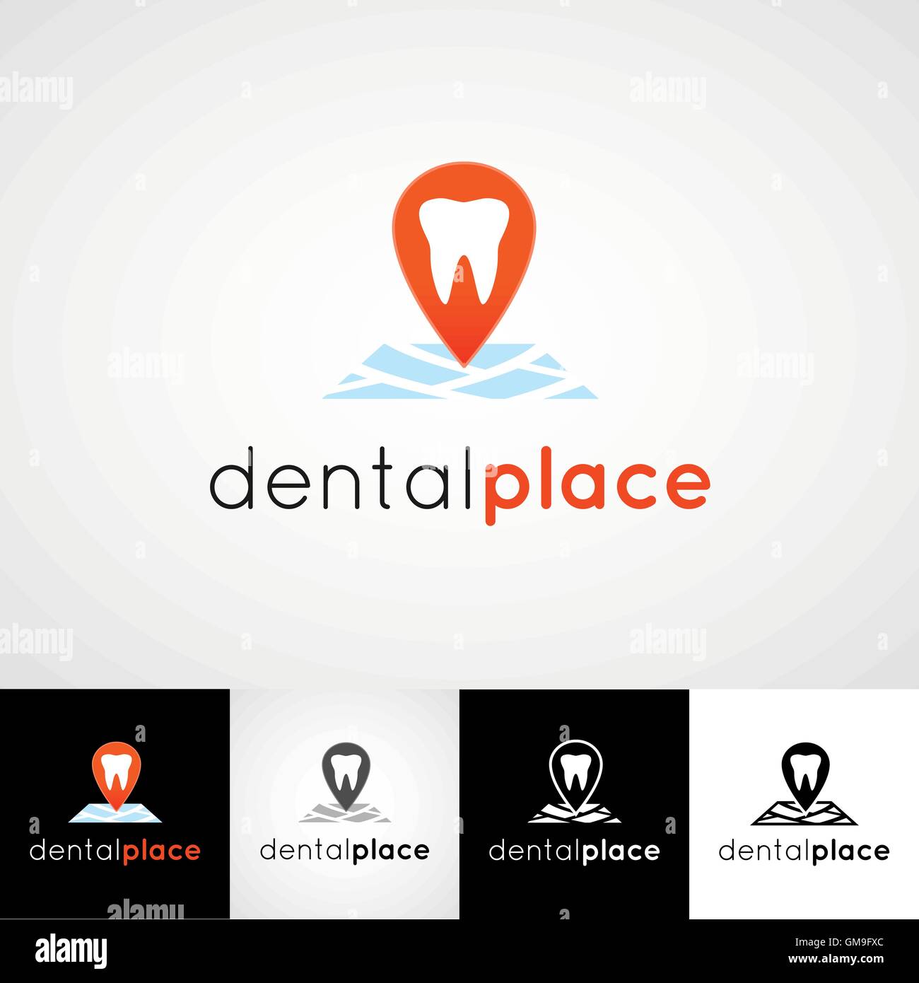 Kreativ dental Logo-Design. Teethcare-Icon-Set. Zahnarzt Klinik Abzeichen, Zahnarzt Praxis Schild, Kieferorthopäde Illustration, Zähne Vektor, mündliche Hygieniker Konzept für stationäre, medizinische Produkte oder Medizin-Standbild Stock Vektor