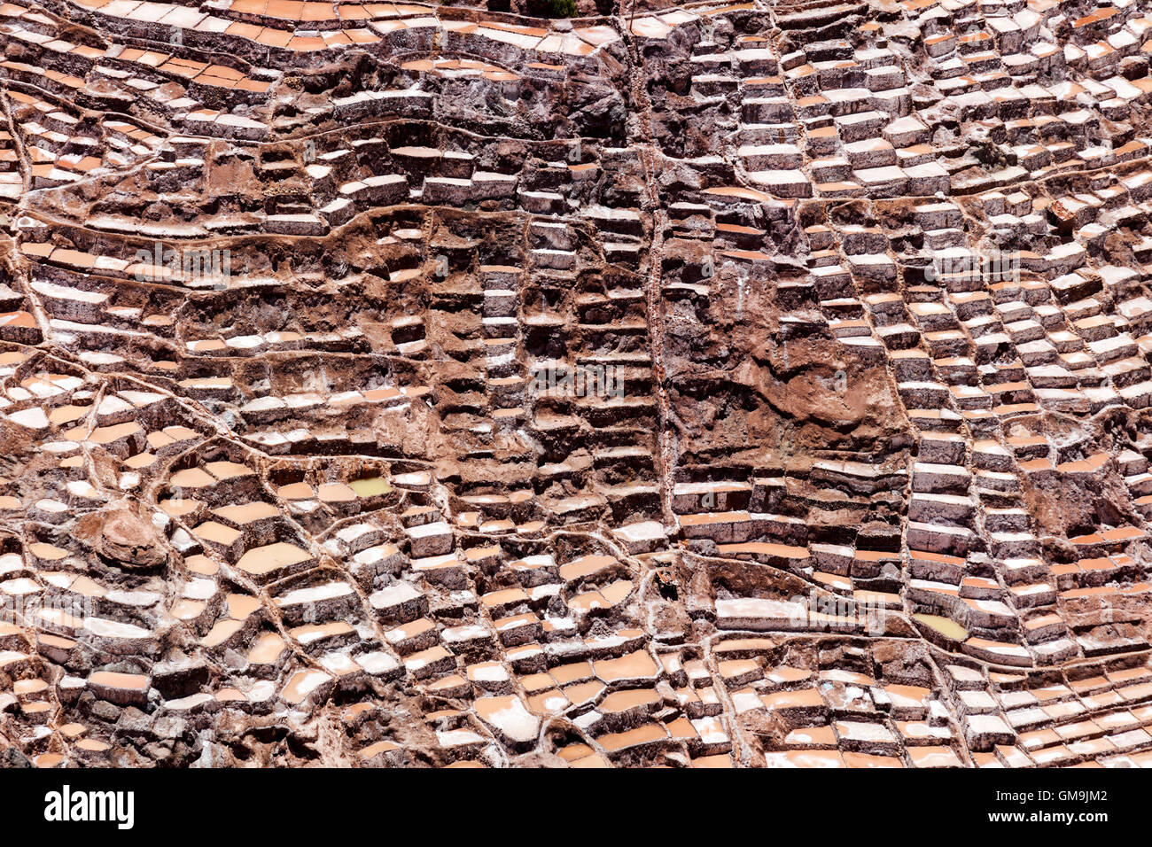 Peru, Cuzco, Sacred Valley, Maras, Salz pools Stockfoto
