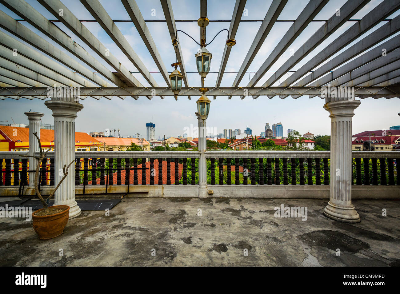 Auf dem Dach in Intramuros, Manila, Philippinen. Stockfoto