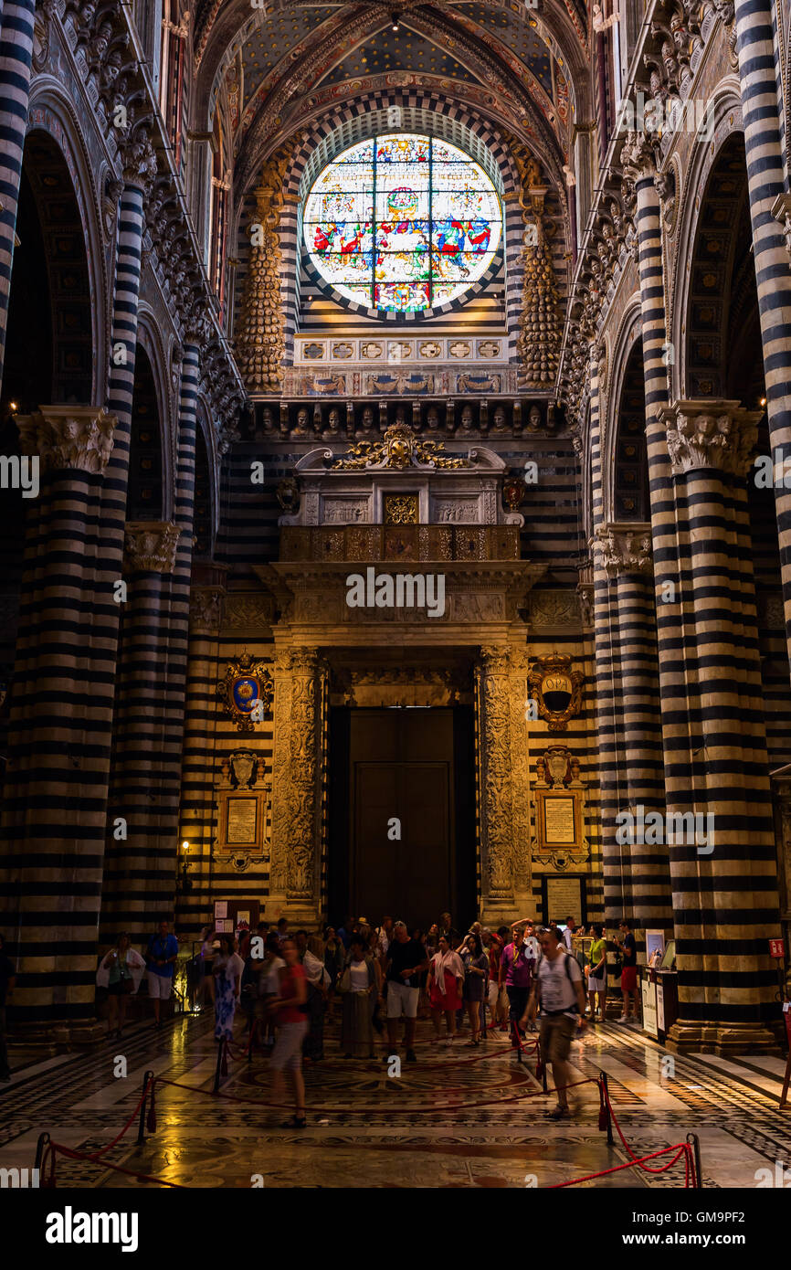 Innenansicht der Kathedrale von Siena in Siena, Italien Stockfoto