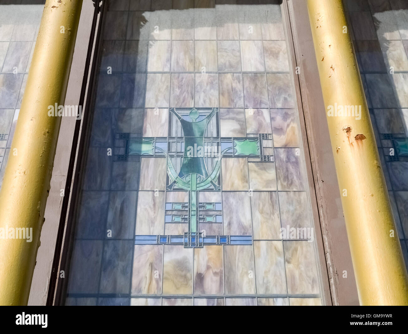 Händler Nationalbank - Jewel-Box Bank, entworfen von Louis Sullivan. Grinnell, Iowa IA. Erbaut im Jahr 1914. Stockfoto