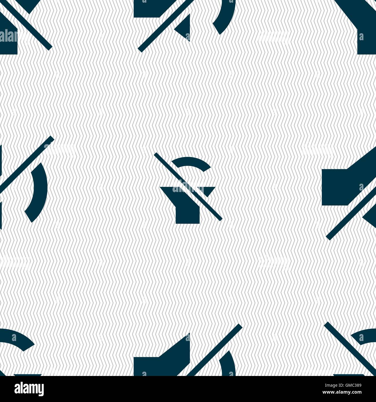 Stumme Zeichen Lautsprechersymbol. Sound-Symbol. Nahtlose abstrakten Hintergrund mit geometrischen Formen. Vektor Stock Vektor