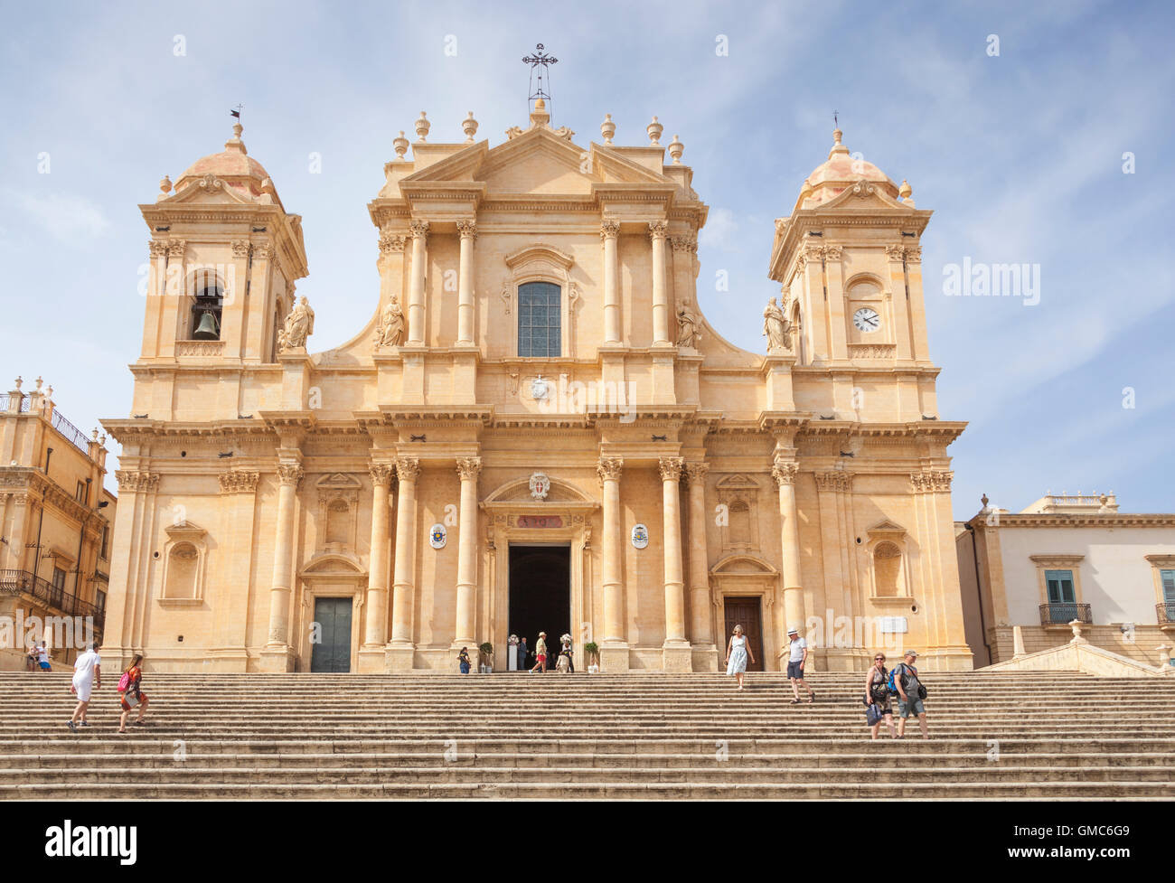 Noto-Kathedrale, auch bekannt als Kathedrale San Nicolo, Corso Vittorio Emanuele, Noto, Sizilien, Italien Stockfoto
