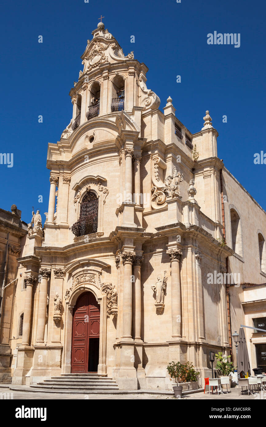 Kirche des Heiligen Josef, Chiesa Di San Giuseppe, Piazza Pola, Ragusa Ibla, Ragusa, Sizilien, Italien Stockfoto