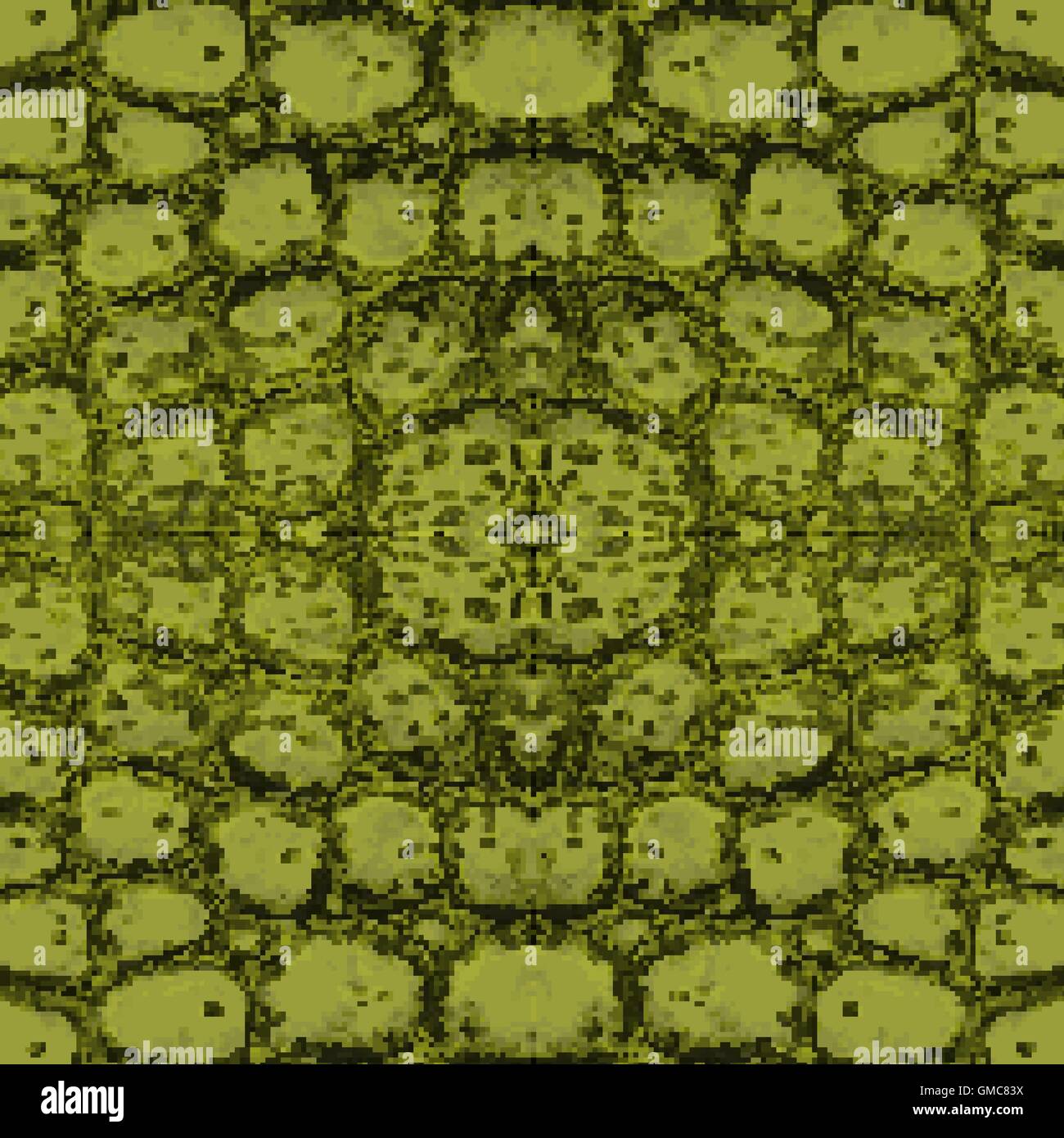 Vektor Musterdesign. Realistische Krokodil oder Alligator grüne Haut oder Lederstruktur oder Hintergrund, Eps 10. Stock Vektor