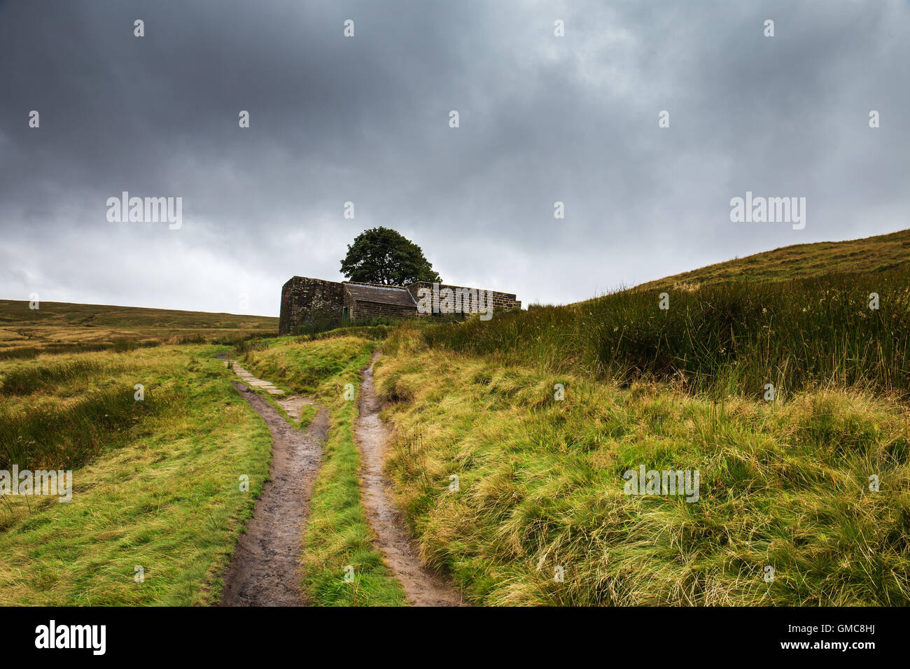 Top Withins Bauernhof, Yorkshire, national Park, UK, England Stockfoto Top Withins Bauernhof, Yorkshire, national Park, UK, England Stockfoto