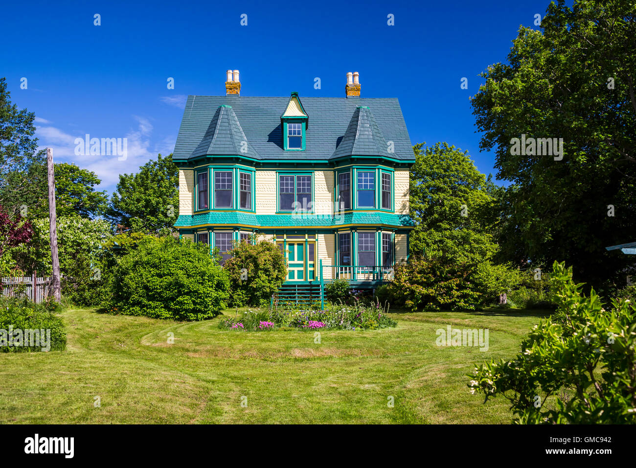 Ein restauriertes historisches Herrenhaus am Harbour Grace, Neufundland und Labrador, Kanada. Stockfoto