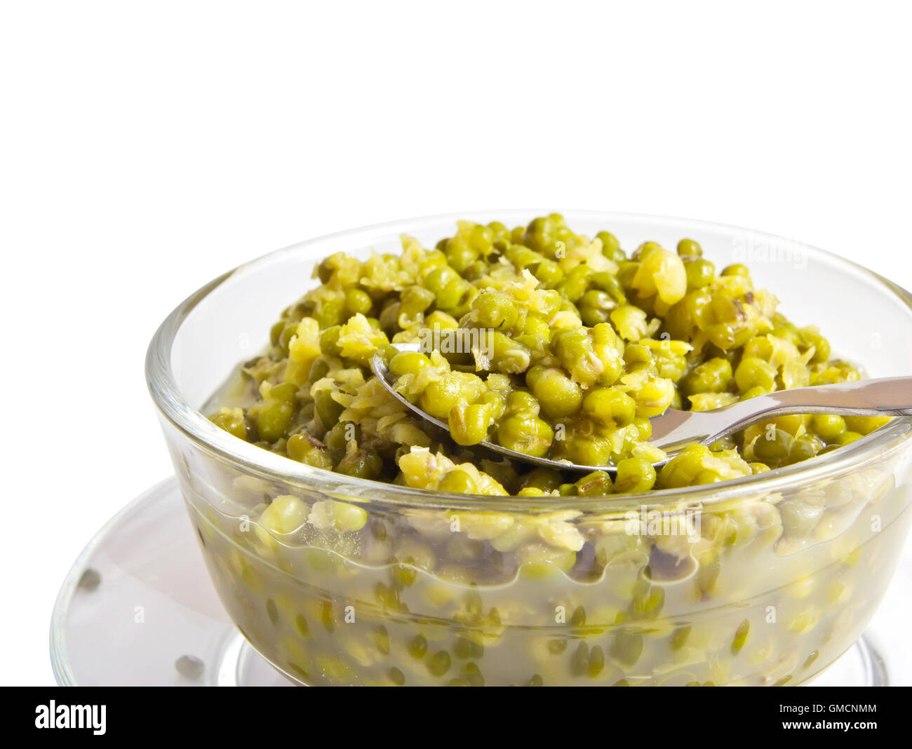 Grüne Bohnensuppe Stockfoto