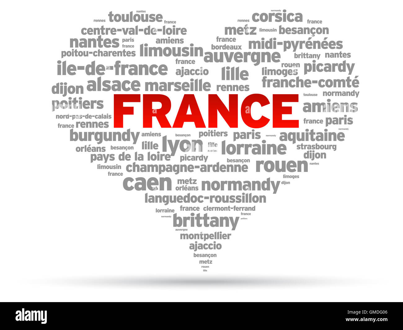 Ich liebe Frankreich Stockfoto