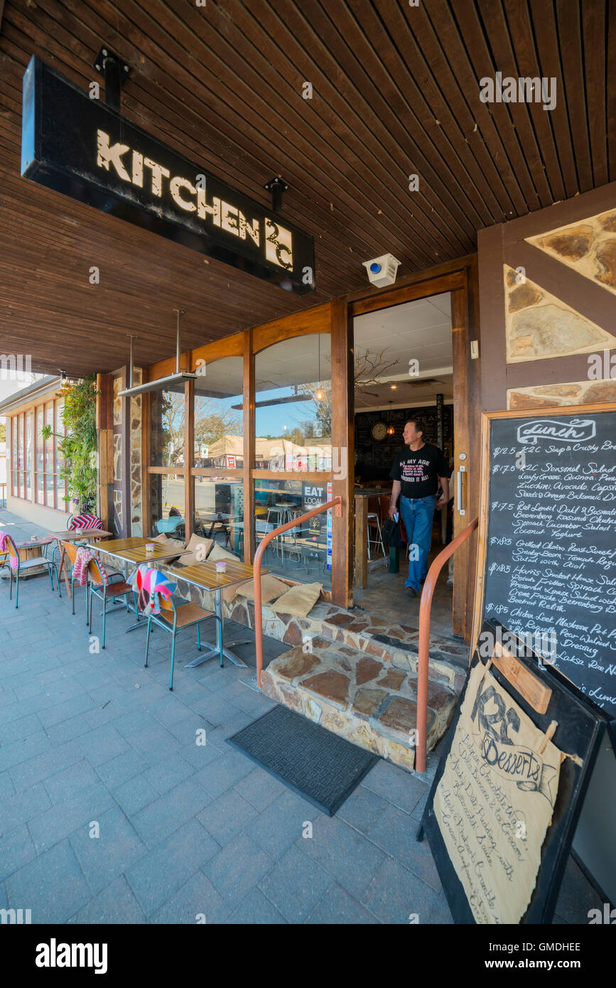 Ein Café in Hahndorf, in South Australia malerischen Adelaide Hills. Stockfoto