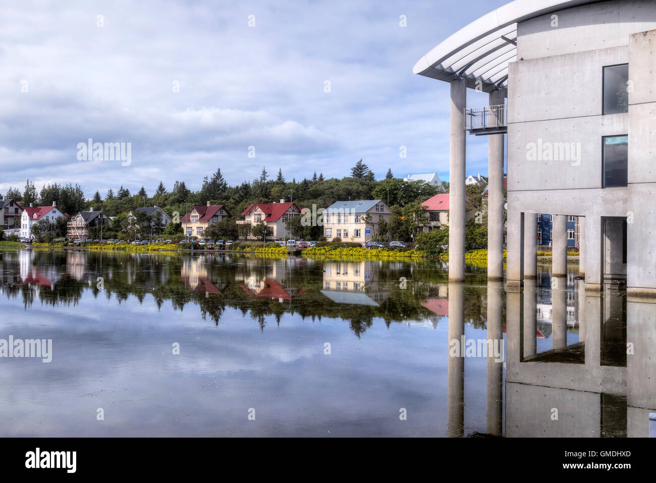 Reykjavik, Rathaus, Reykjavikurtjorn, Island Stockfoto