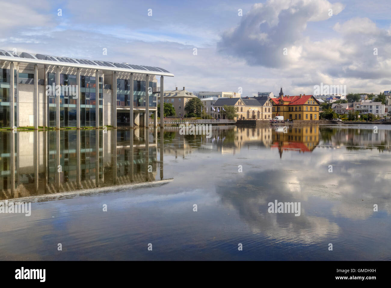 Reykjavik, Rathaus, Reykjavikurtjorn, Island Stockfoto