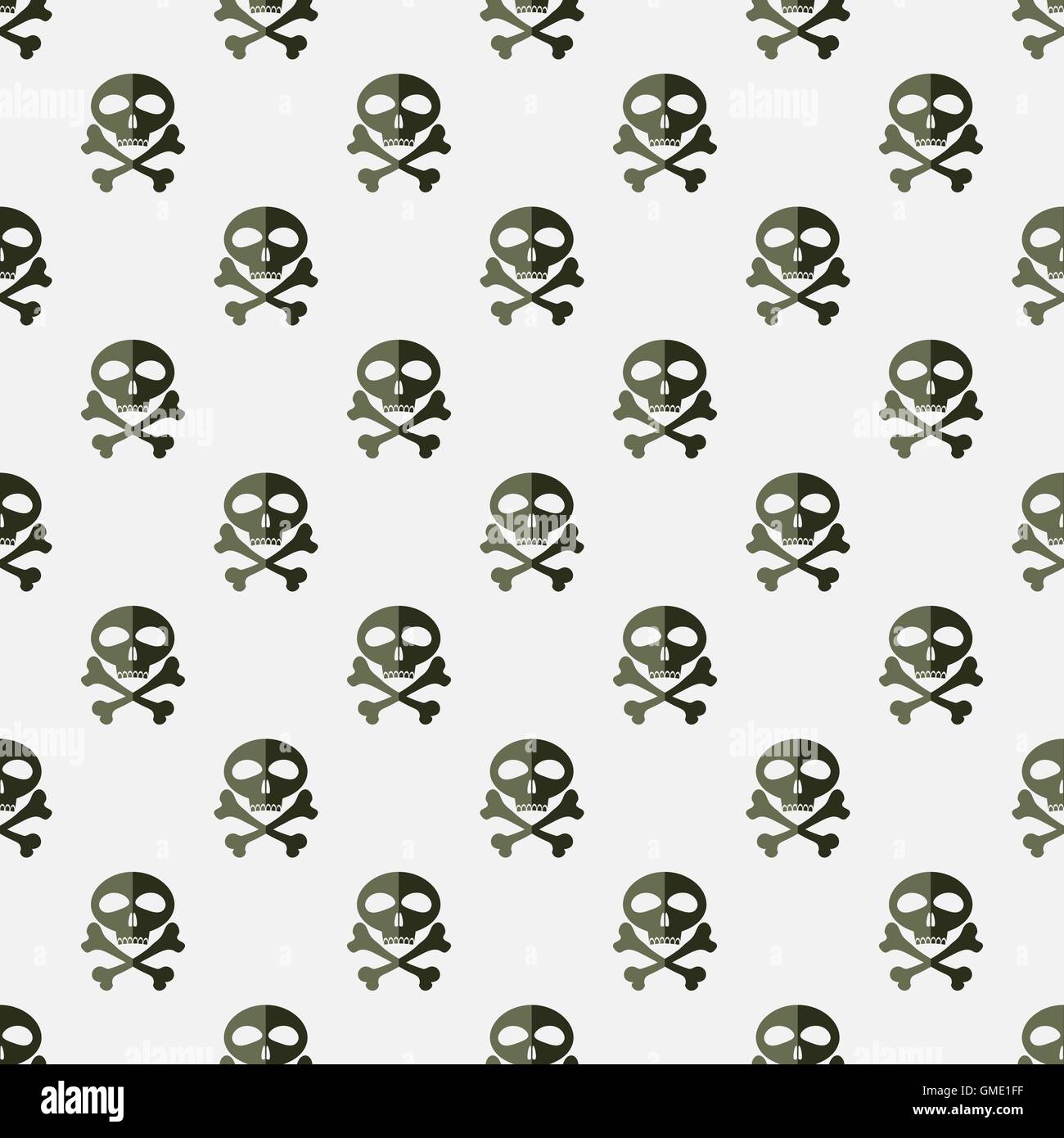 Skull Cross Bones nahtlose Muster Stock Vektor