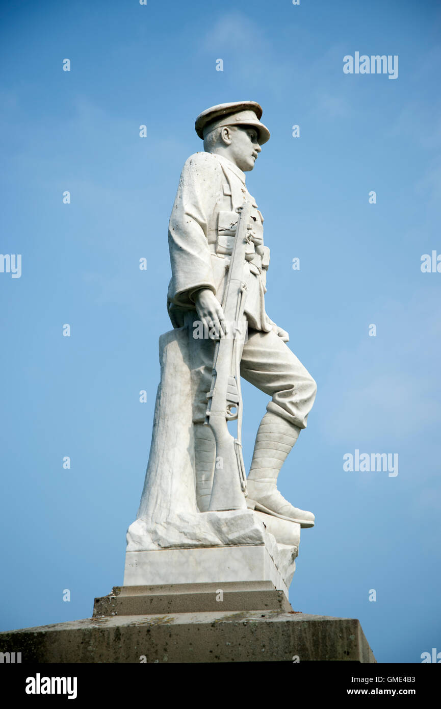 Dale, Wales, August 2016. Denkmal für die im ersten Weltkrieg gefallenen Soldaten Stockfoto