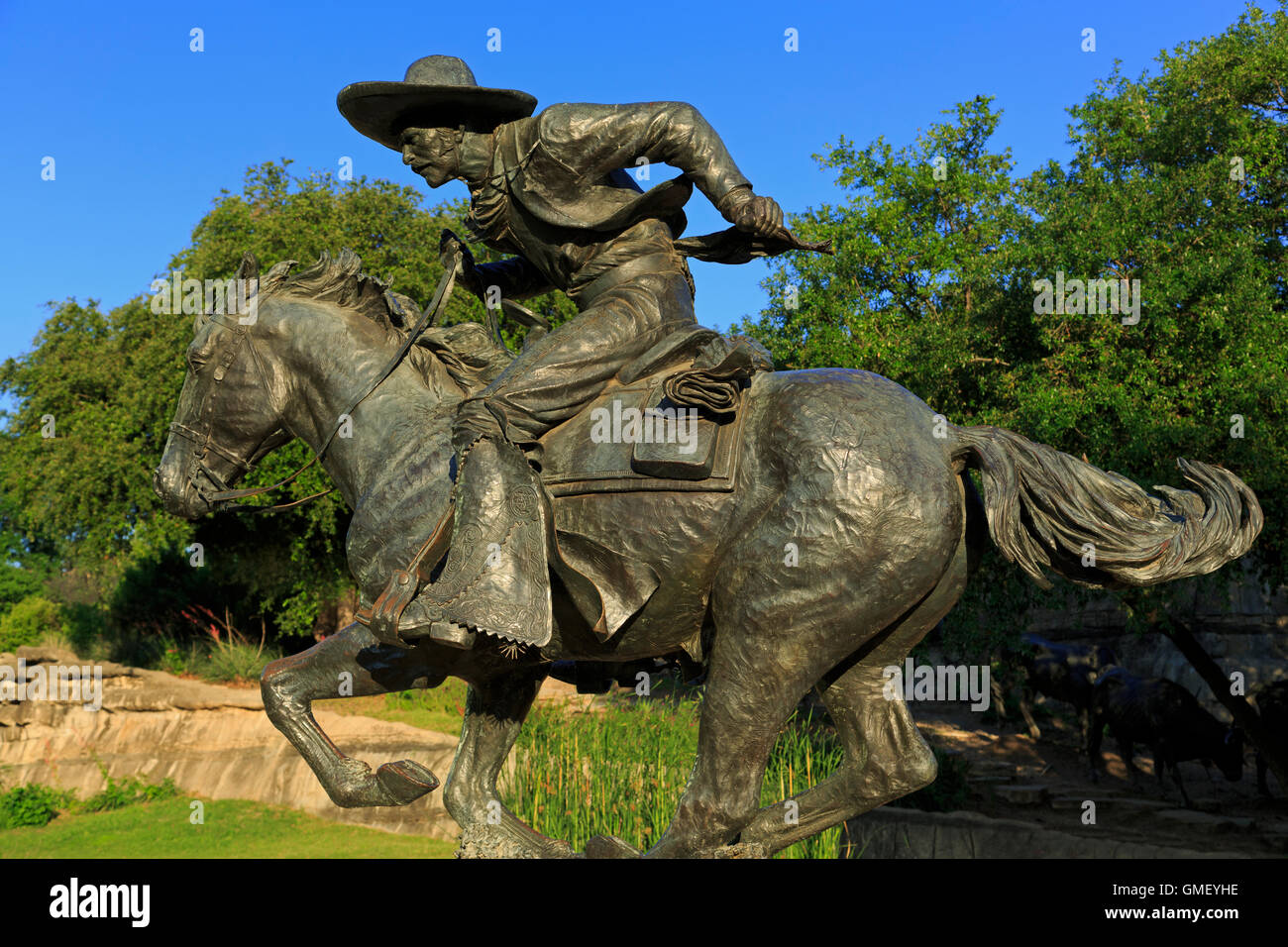 Pioneer Plaza, Dallas, Texas, USA Stockfoto