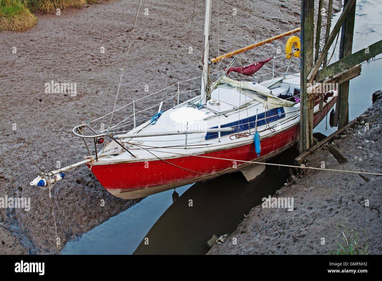 Ebbe am Skippool Creek Stockfoto