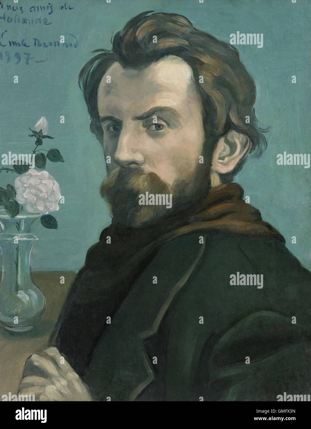 Selbstporträt von Emile Bernard, 1897, französische Malerei, Öl auf Leinwand. Emile Henri Bernard war ein französischer Post-Impressionisten Maler und Kunsttheoretiker (BSLOC 2016 2 142) Stockfoto