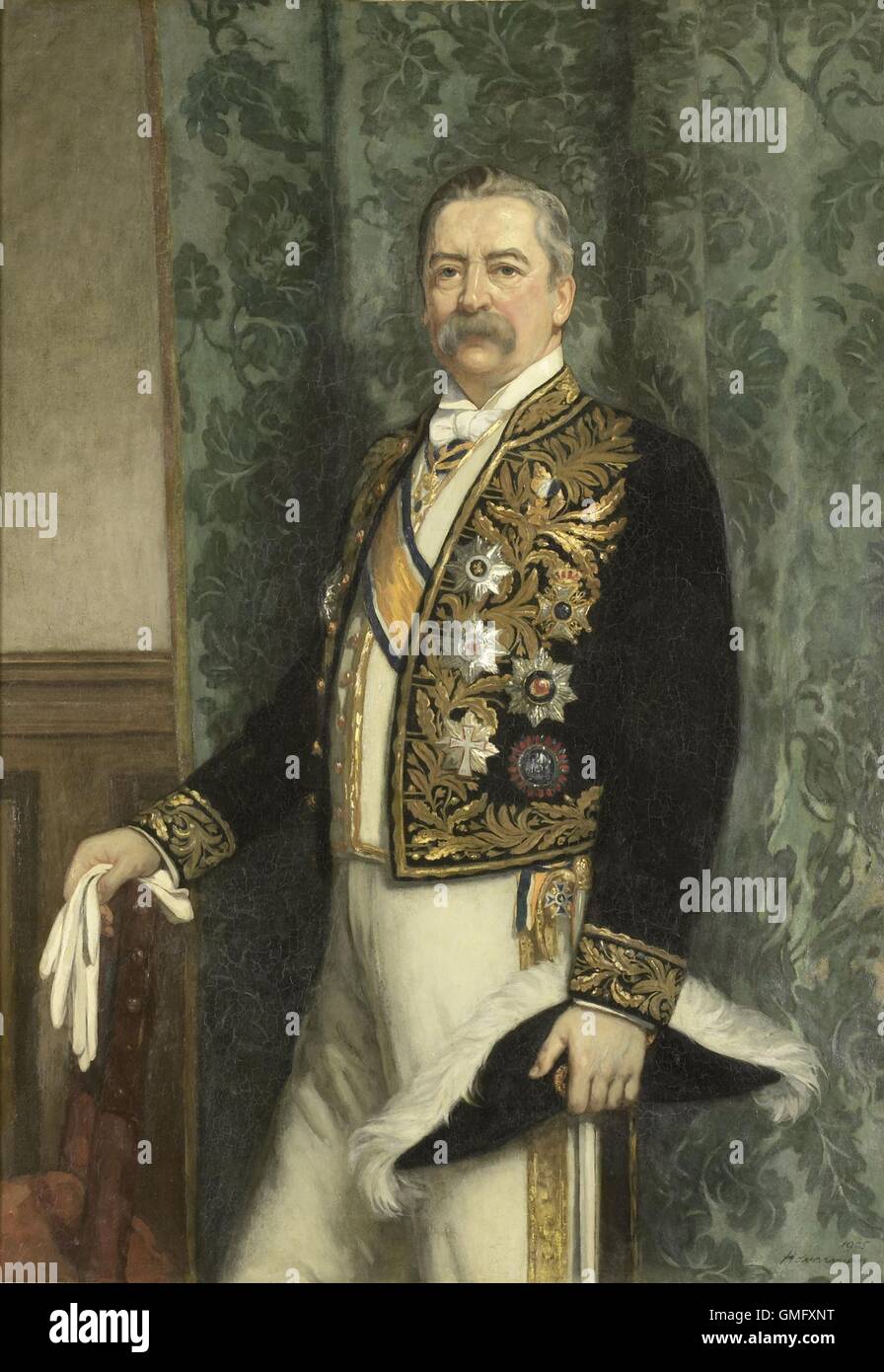 Willem Rooseboom, Generalgouverneur von Niederländisch-Ostindien von 1899 bis 1904. Von Hendrik Johannes Haverman, 1905, holländische Malerei, Stockfoto
