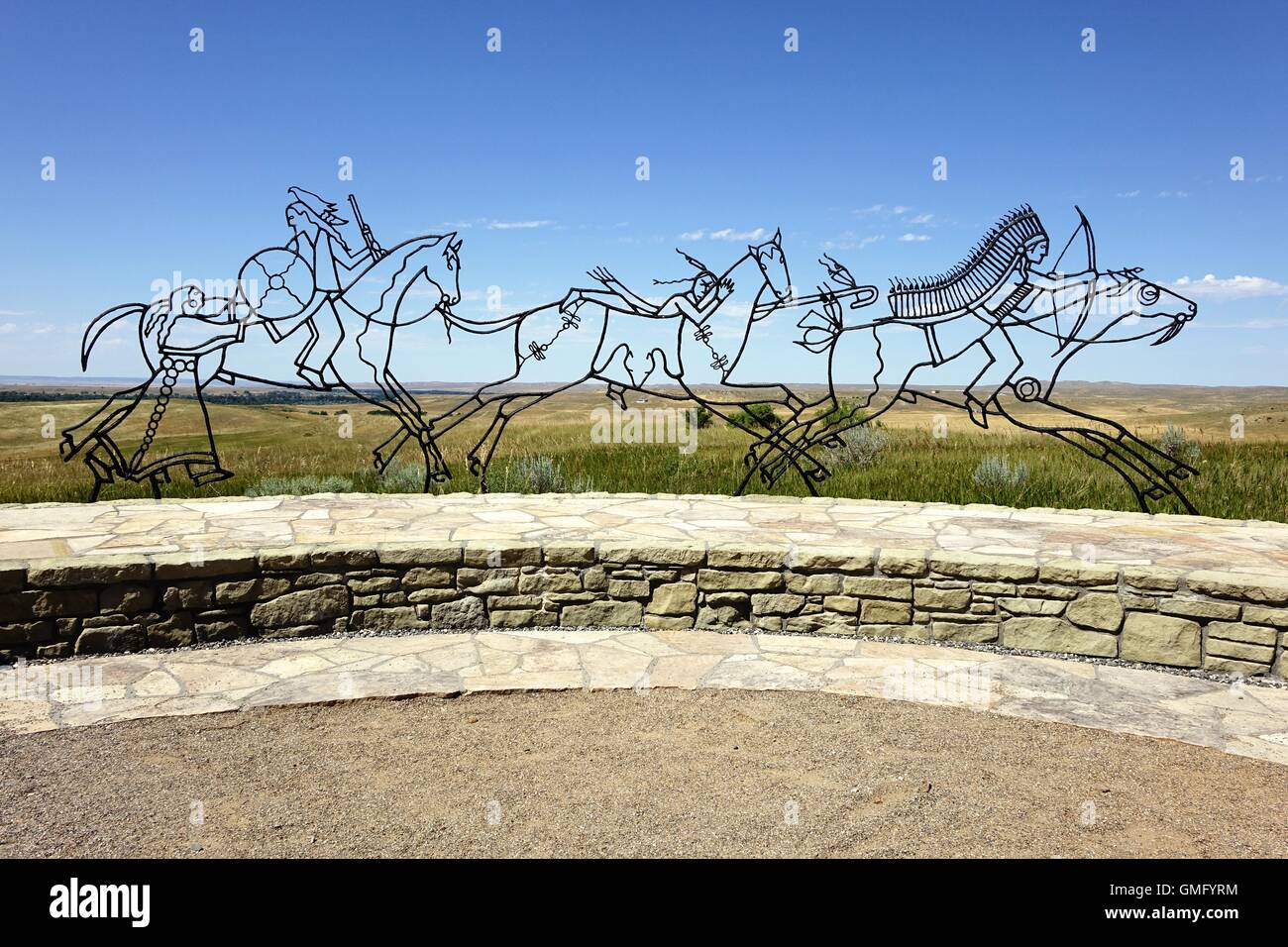 Indische Memorial, Little Bighorn Battlefield National Monument, Montana Stockfoto