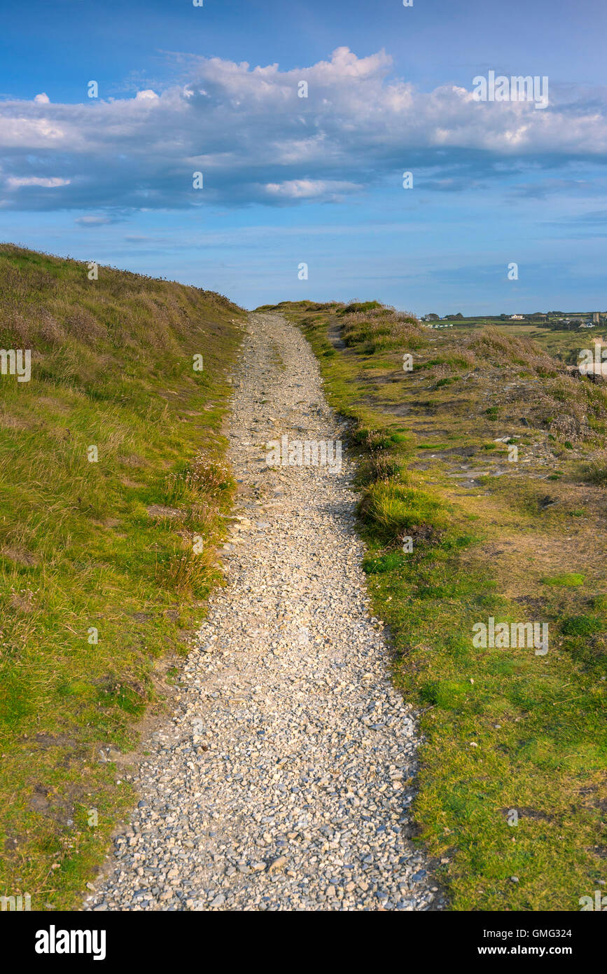 Eine einsame Spazierweg in Cornwall. Stockfoto