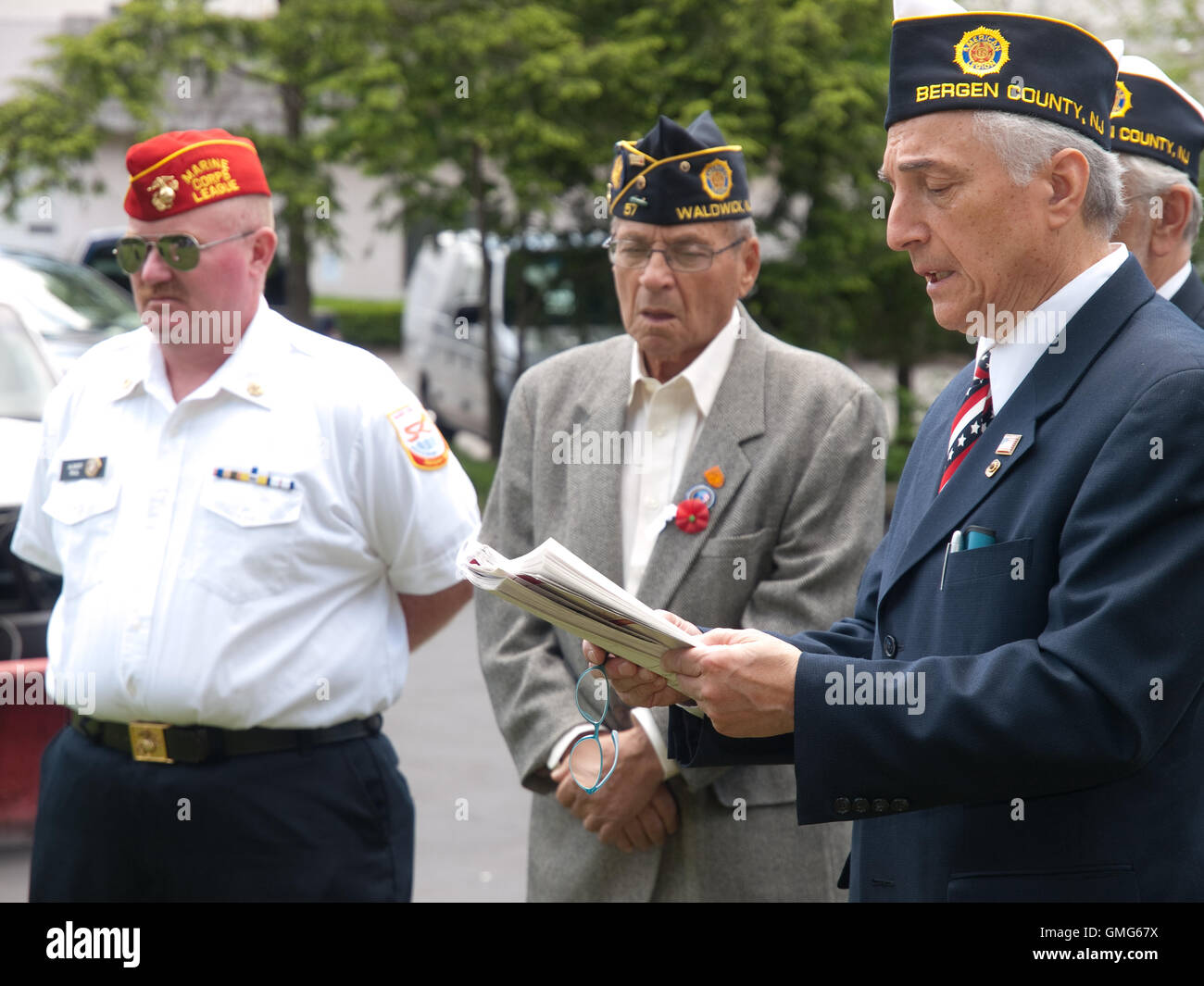Franklin Lakes-16 Mai-64284 - zu Ehren des Armed Forces Day, der American Legion Post 57 von Waldwick NJ Stockfoto