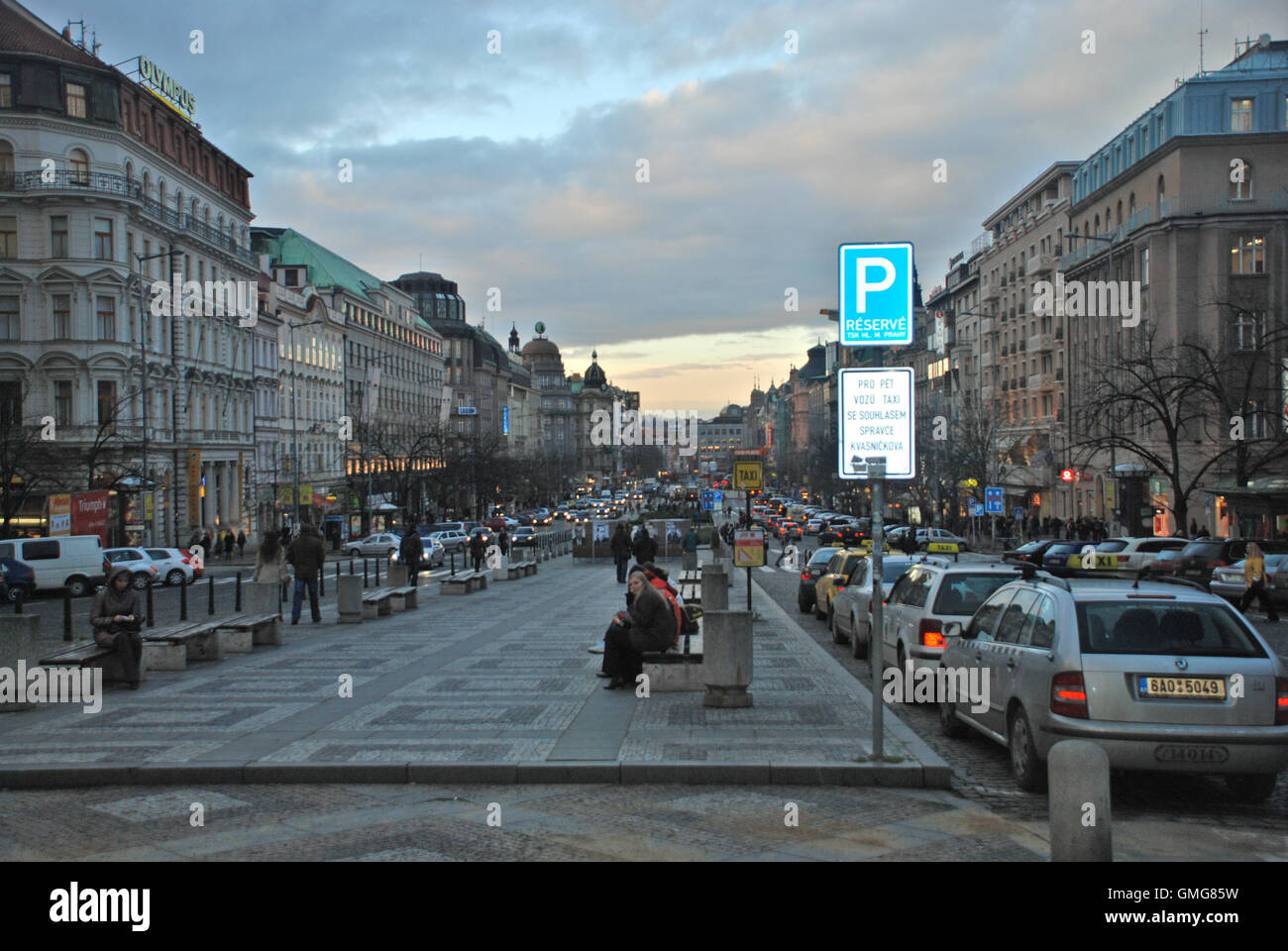 Wenzelsplatz, Prag, Tschechische Republik Stockfoto