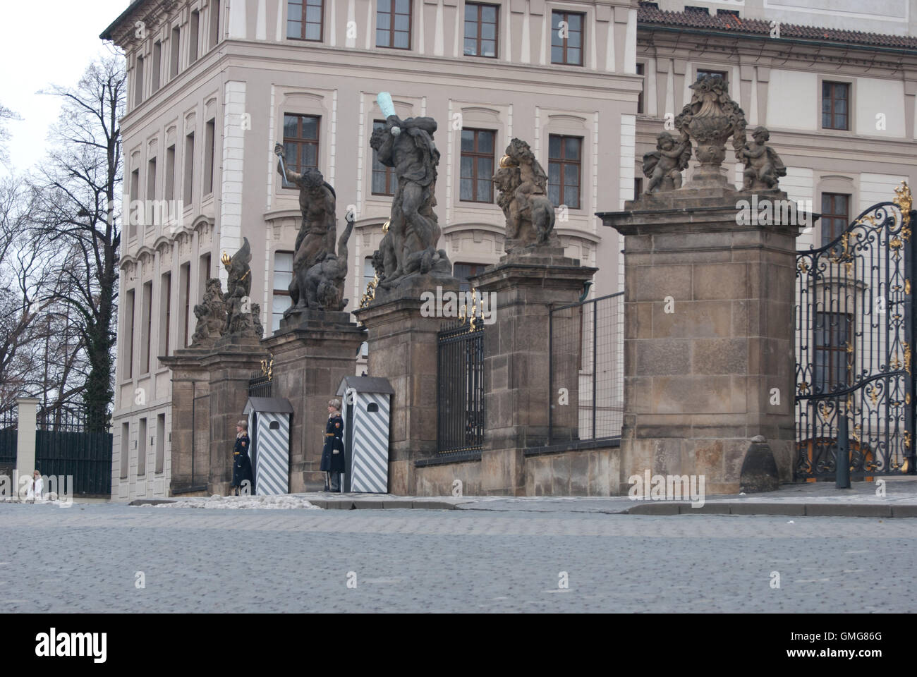 Eingang zum Königspalast, Prager Burg, Prag, Tschechische Republik Stockfoto