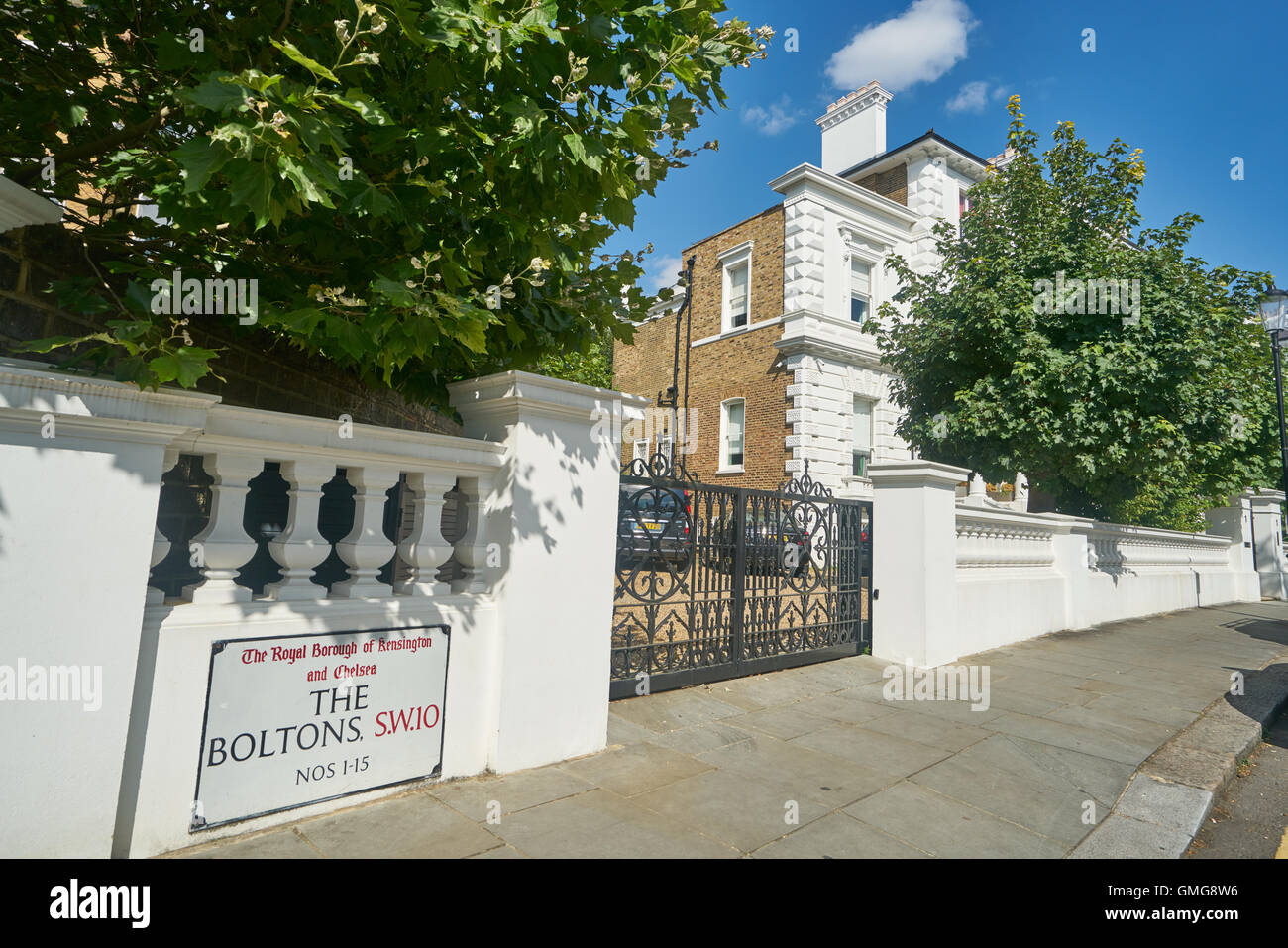 Die Boltons, Bolton Gardens, teure Unterkunft London Stockfoto