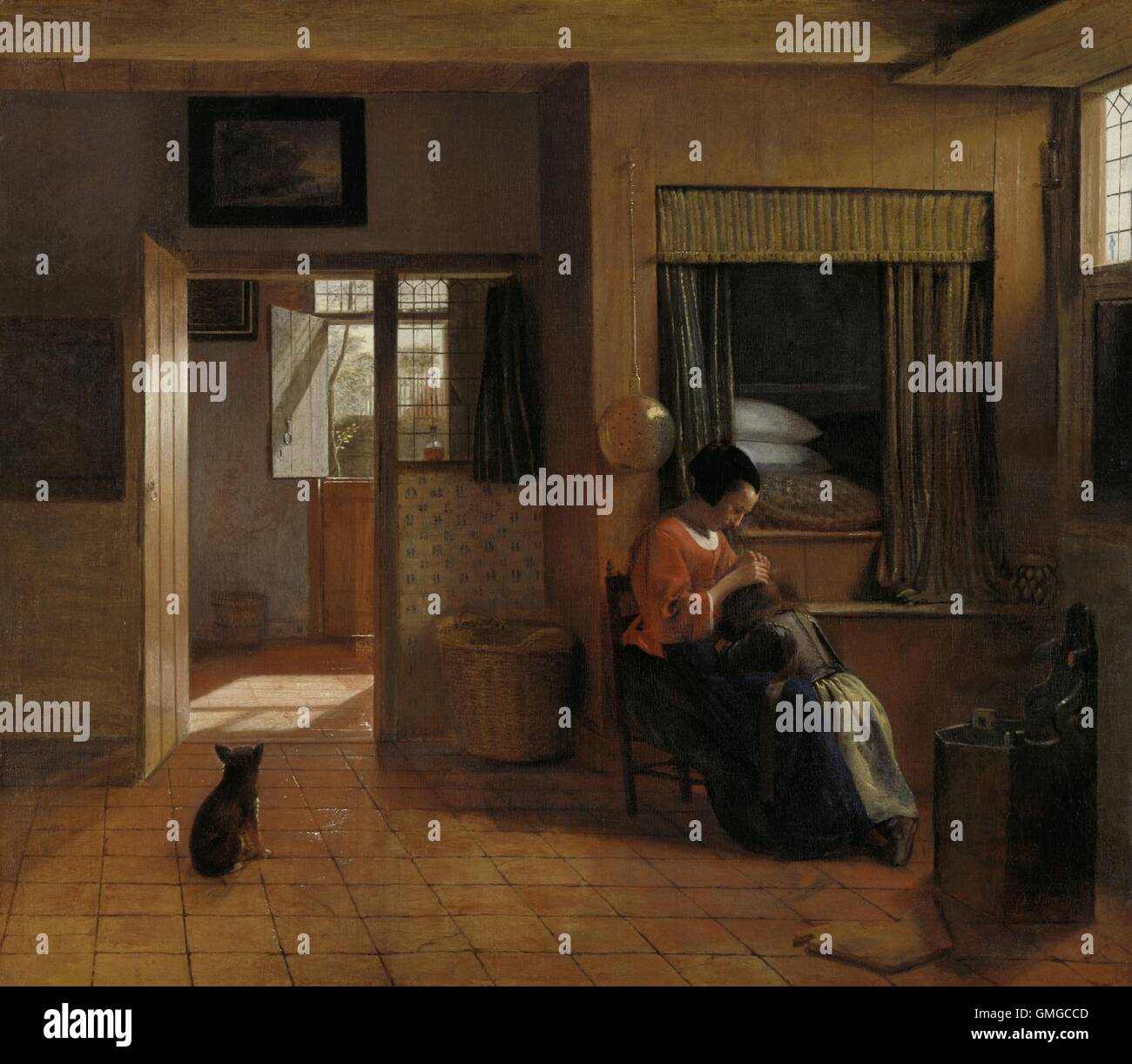 Eine Mutter ihr Kind an den Haaren von Pieter de Hooch, 1658-60 ... Eine Mutter ihr Kind an den Haaren von Pieter de Hooch, 1658-60 ...