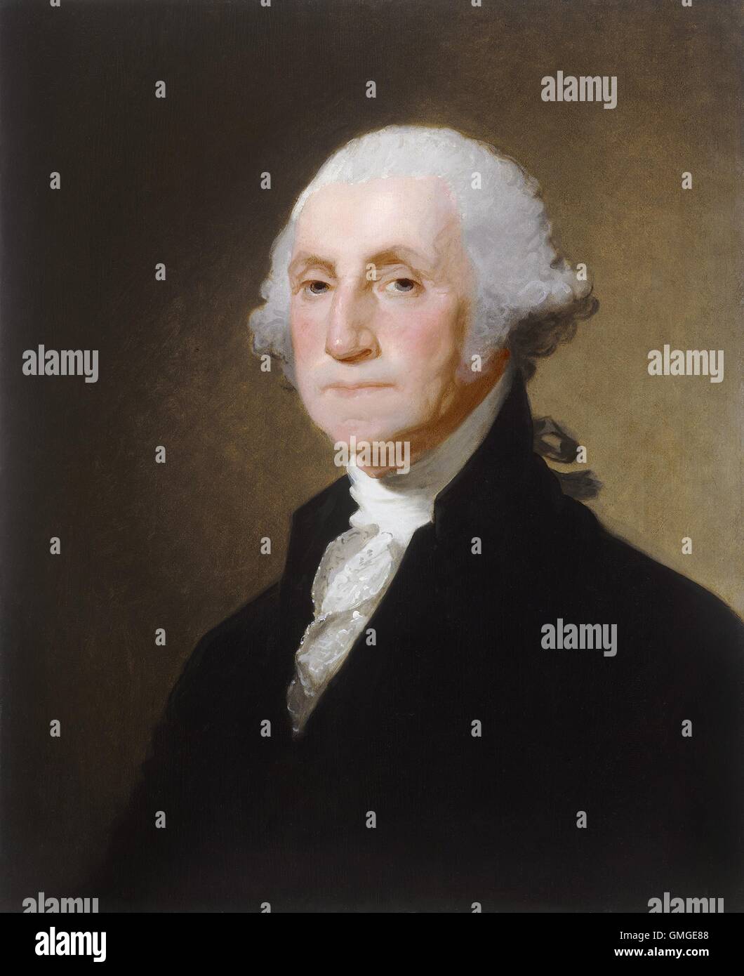 George Washington, von Gilbert Stuart, 1821, amerikanische Malerei, Öl auf Leinwand. Im Jahre 1796 saß Washington für Stuart, erstellt die Stockfoto