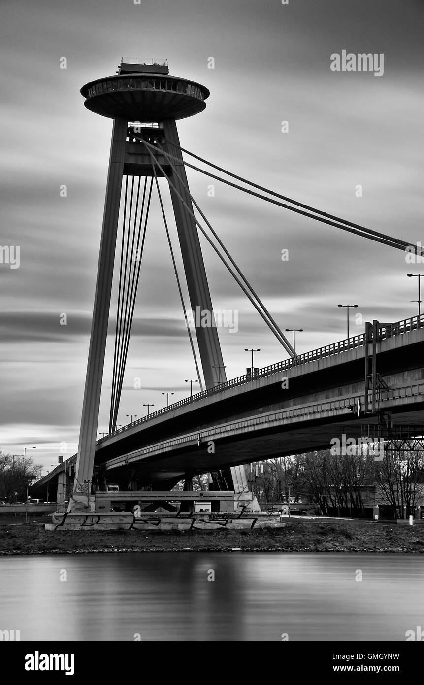 Brücke SNP, Bratislava, Slowakei, Europa Stockfoto