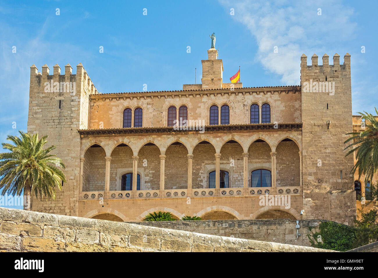 Palast von La Almudaina Palma Mallorca, Balearen, Spanien Stockfoto