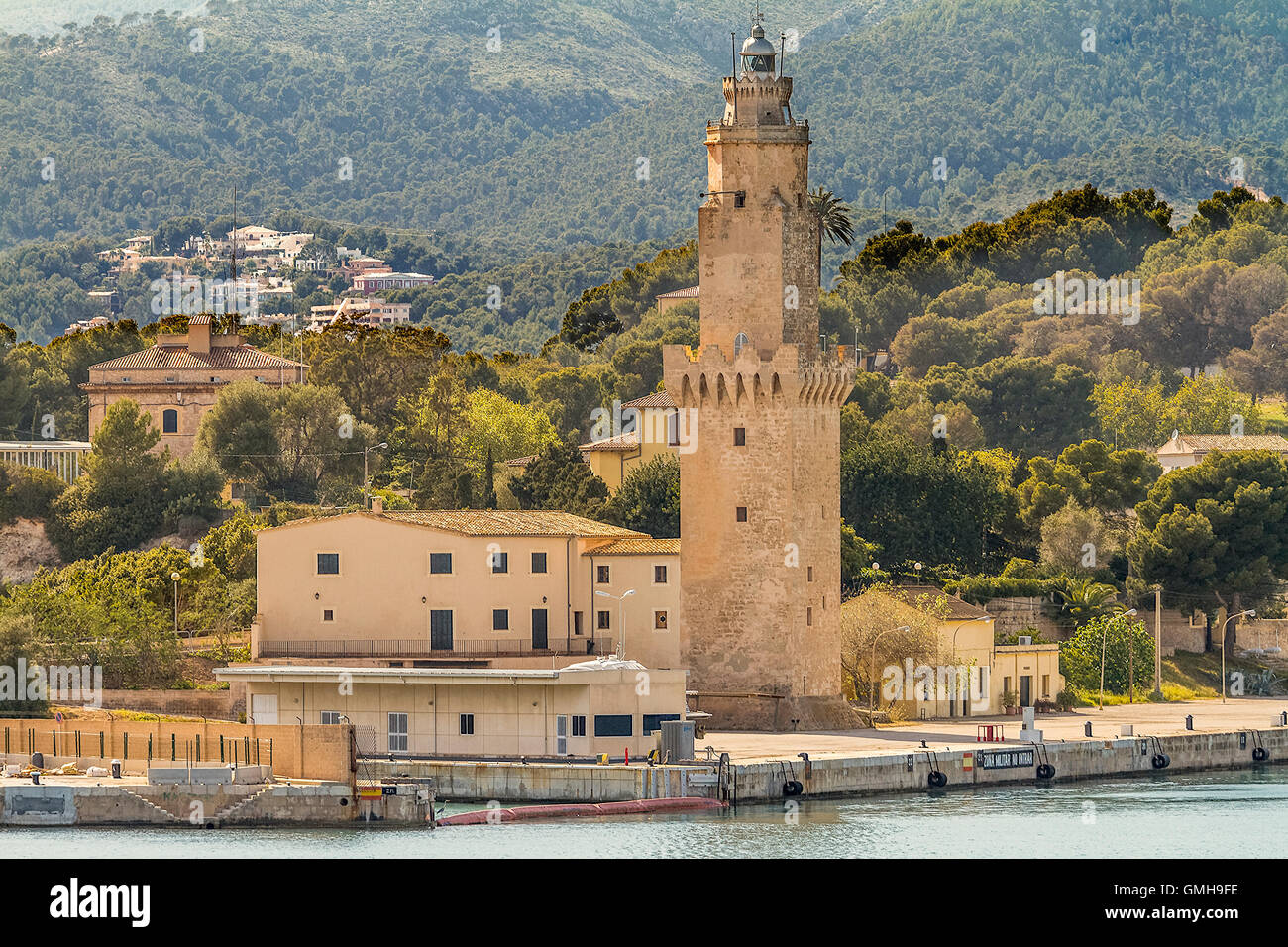 Alten Leuchtturm Palma Mallorca Spanien Stockfoto