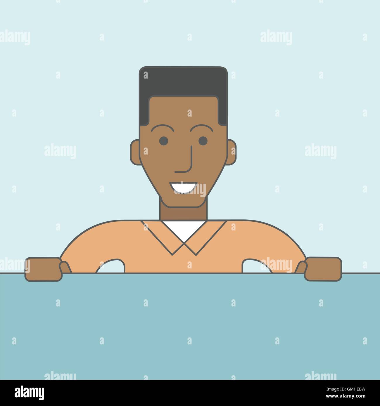 Mann-Betrieb-Banner. Stock Vektor