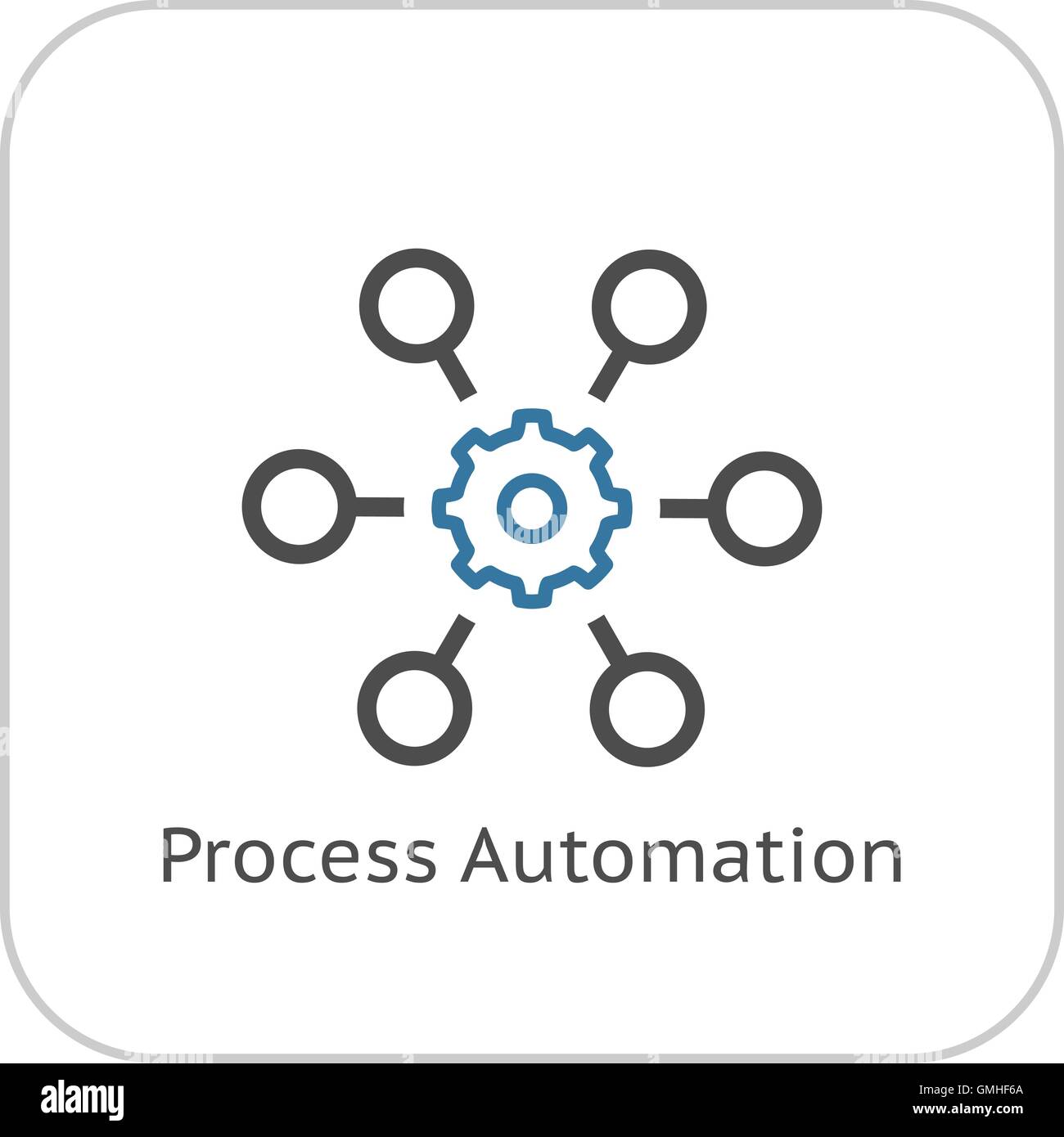 Prozess-Automatisierung-Symbol. Business-Konzept. Flaches Design. Stock Vektor