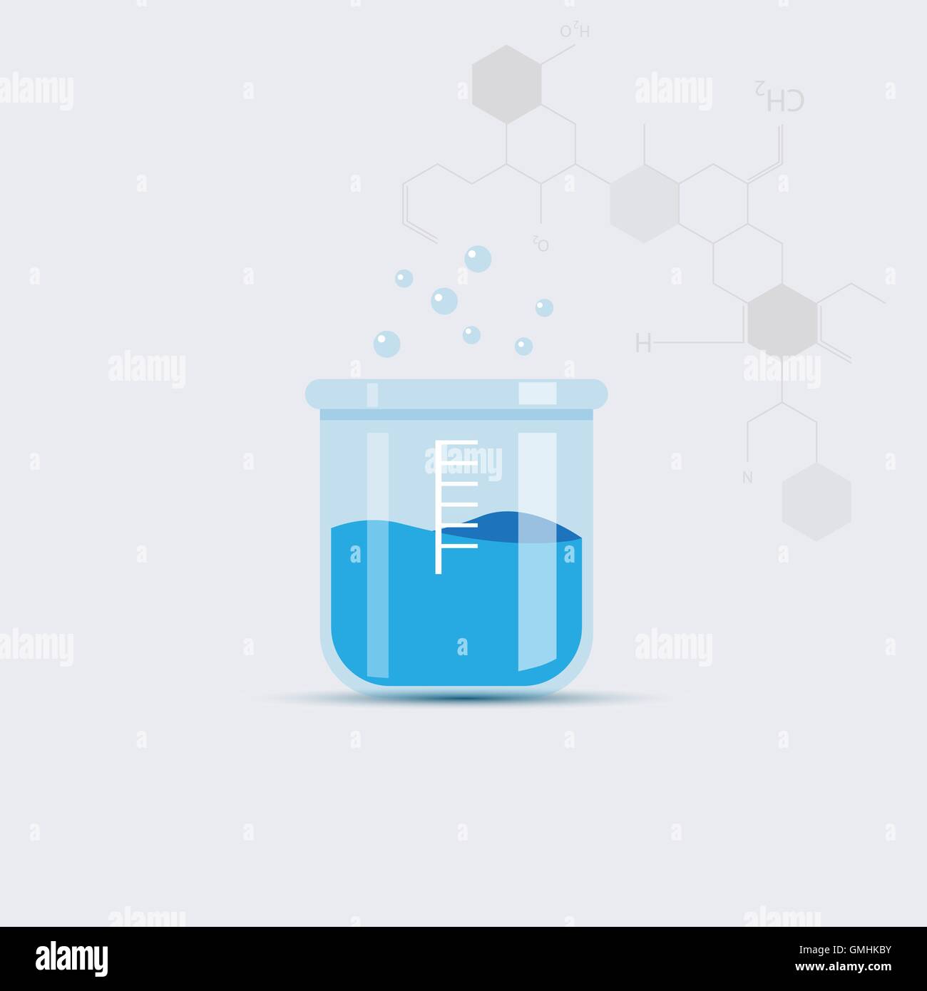 Blaue Medizin Glas Bild Stock Vektor