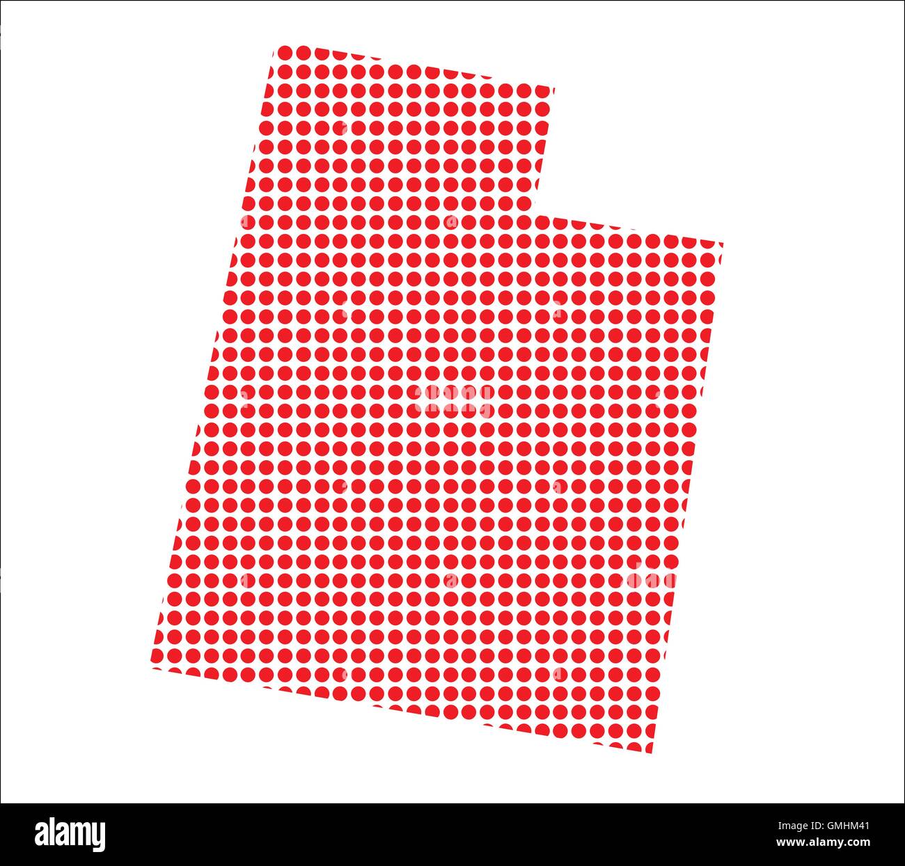 Red Dot Karte von Utah Alamy