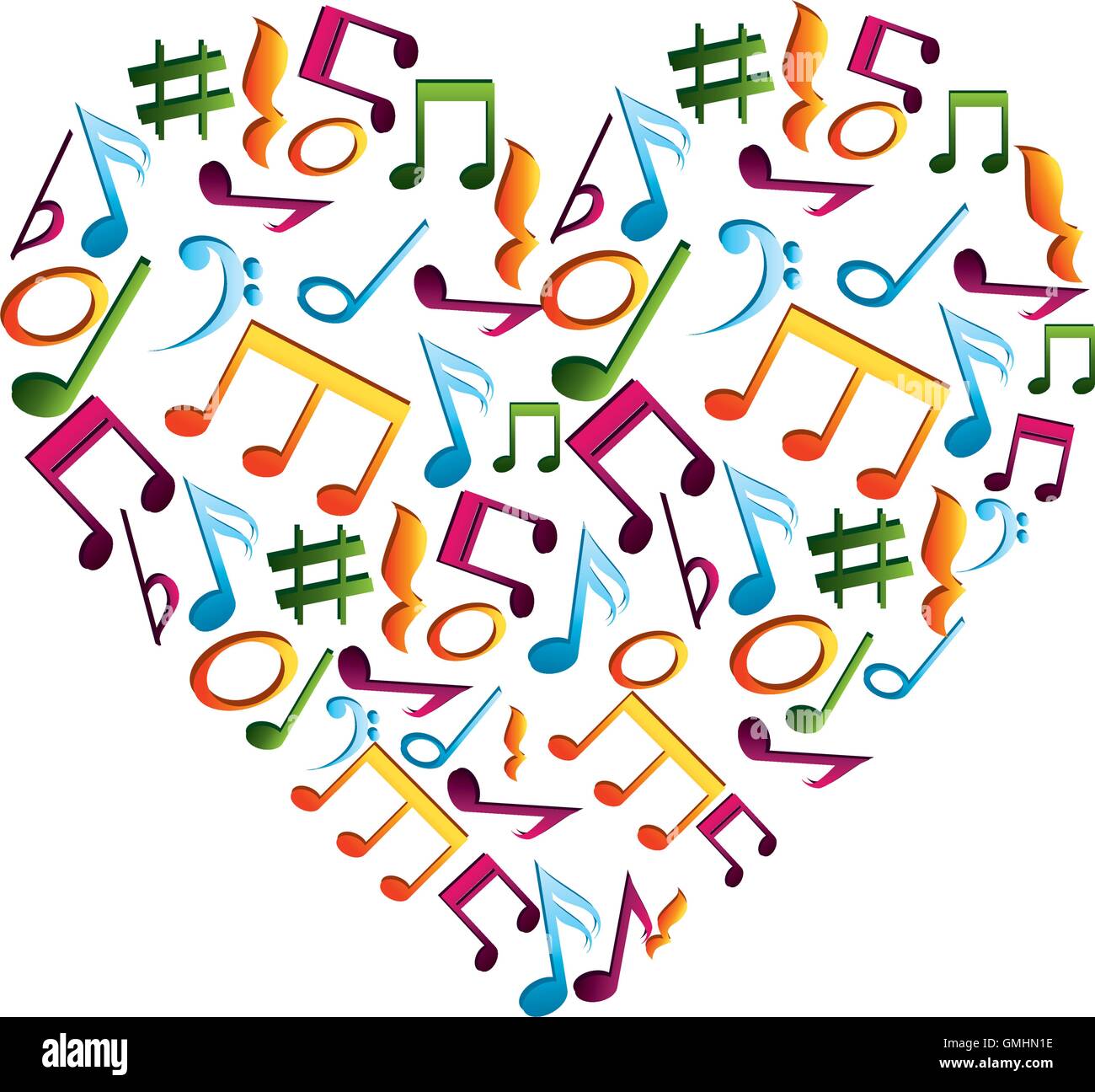 Musik Noten Herz Alamy